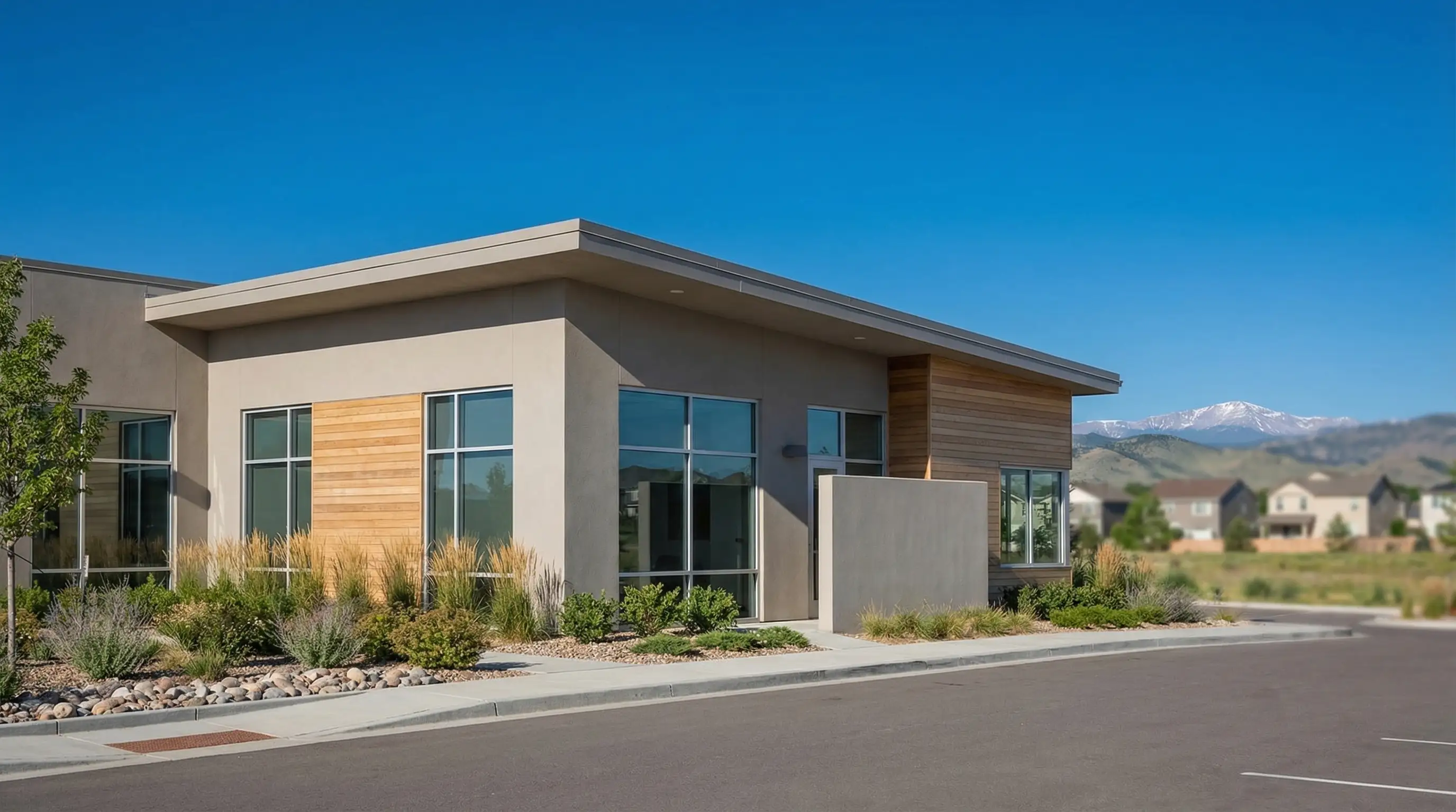 Professional attorney in consultation with a client at a modern Lakewood, CO law office with Jefferson County courthouse references visible