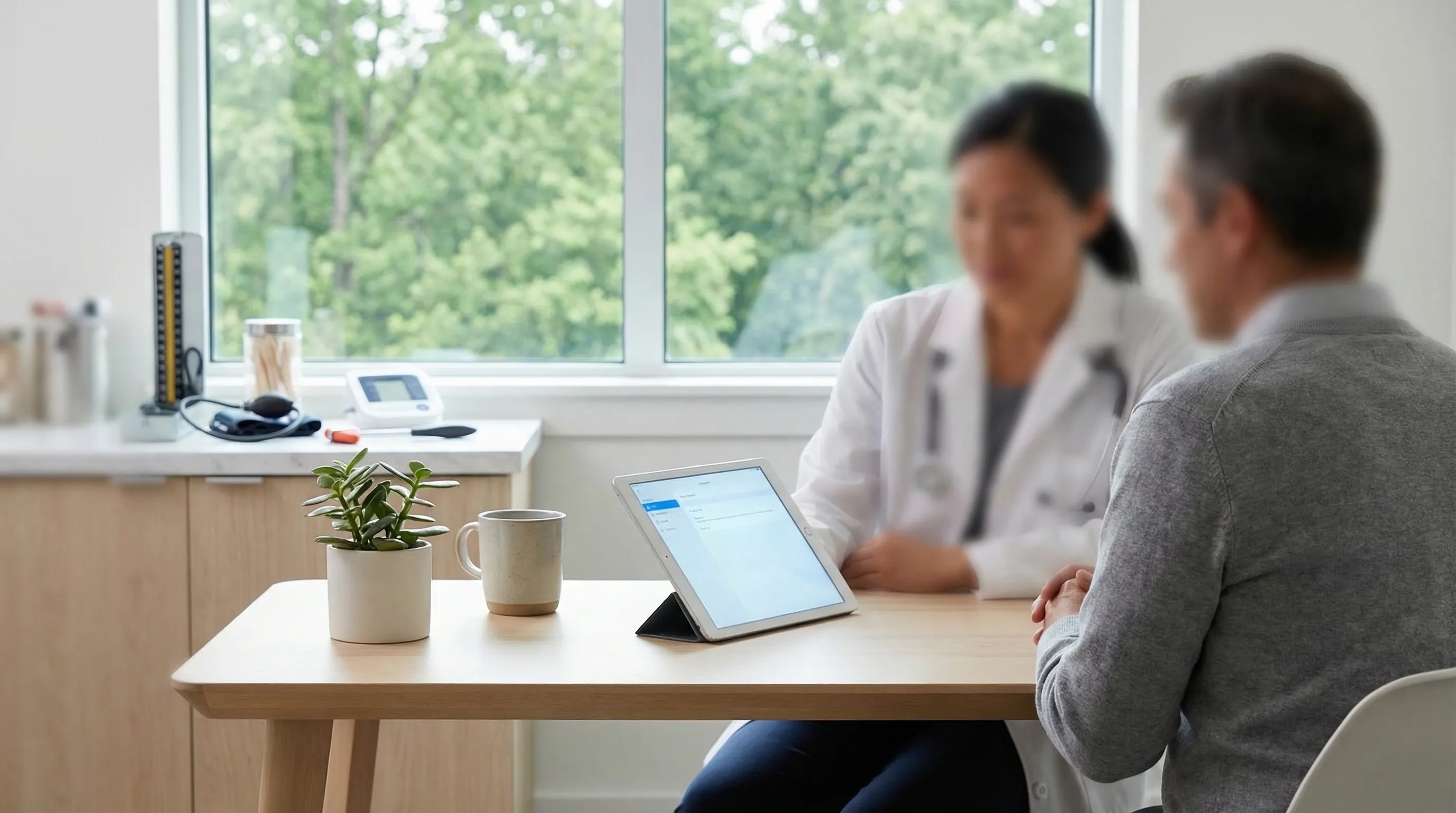 Professional independent healthcare clinic reception area for medical practice in Fayetteville, AR