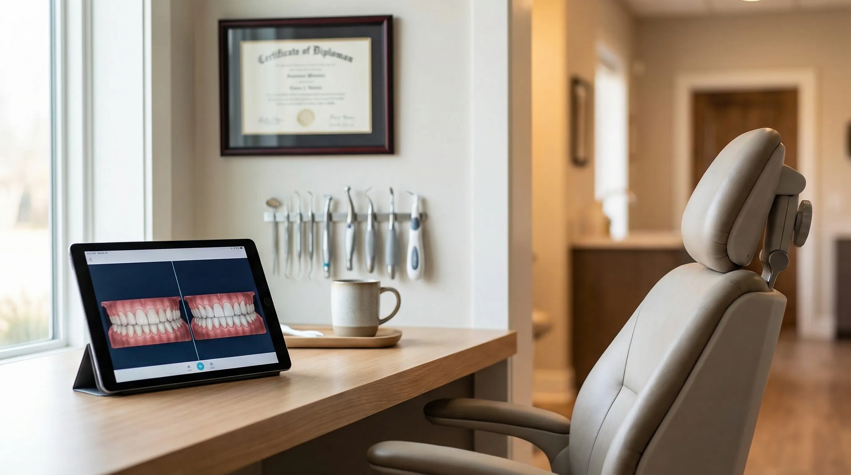 Modern dental practice reception area for independent dentist in Fayetteville, AR