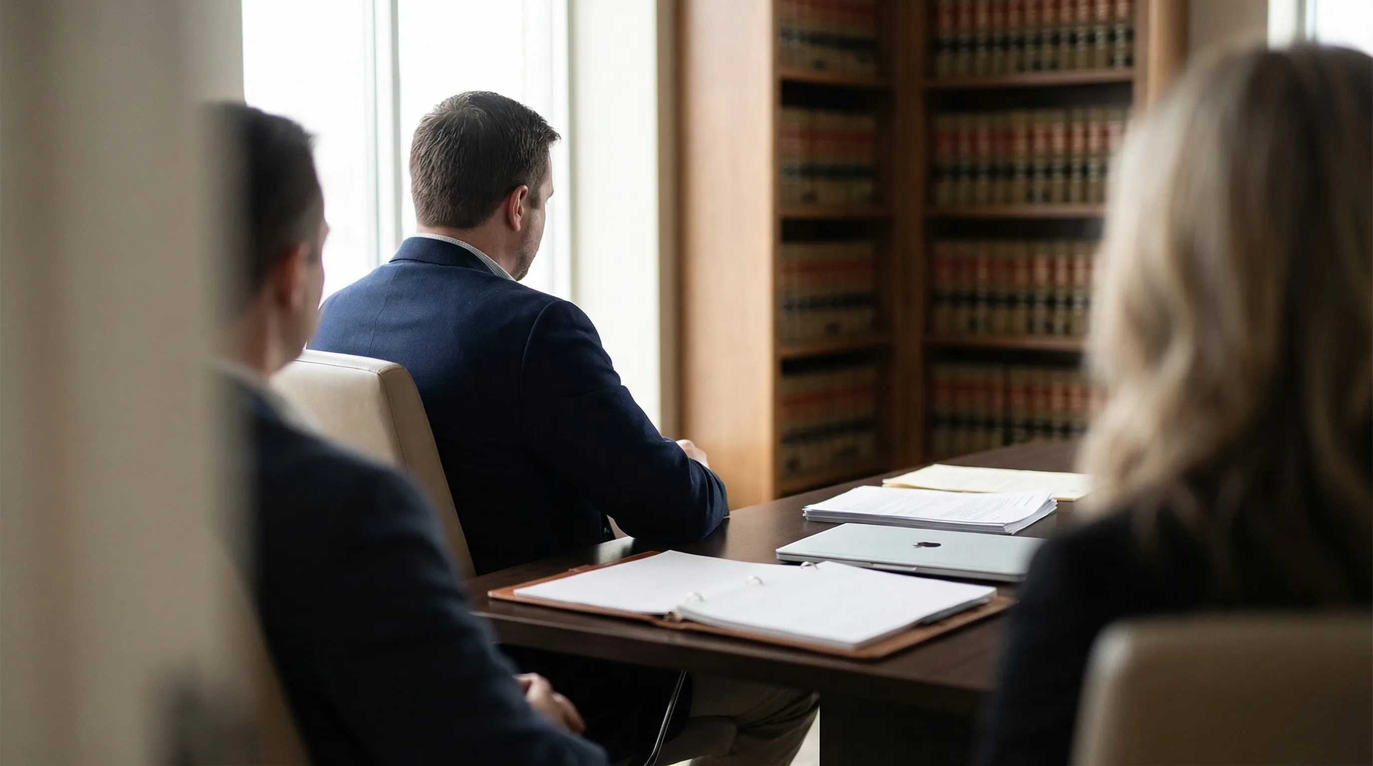 Legal consultation between attorney and client in a professional law office in Toledo, OH