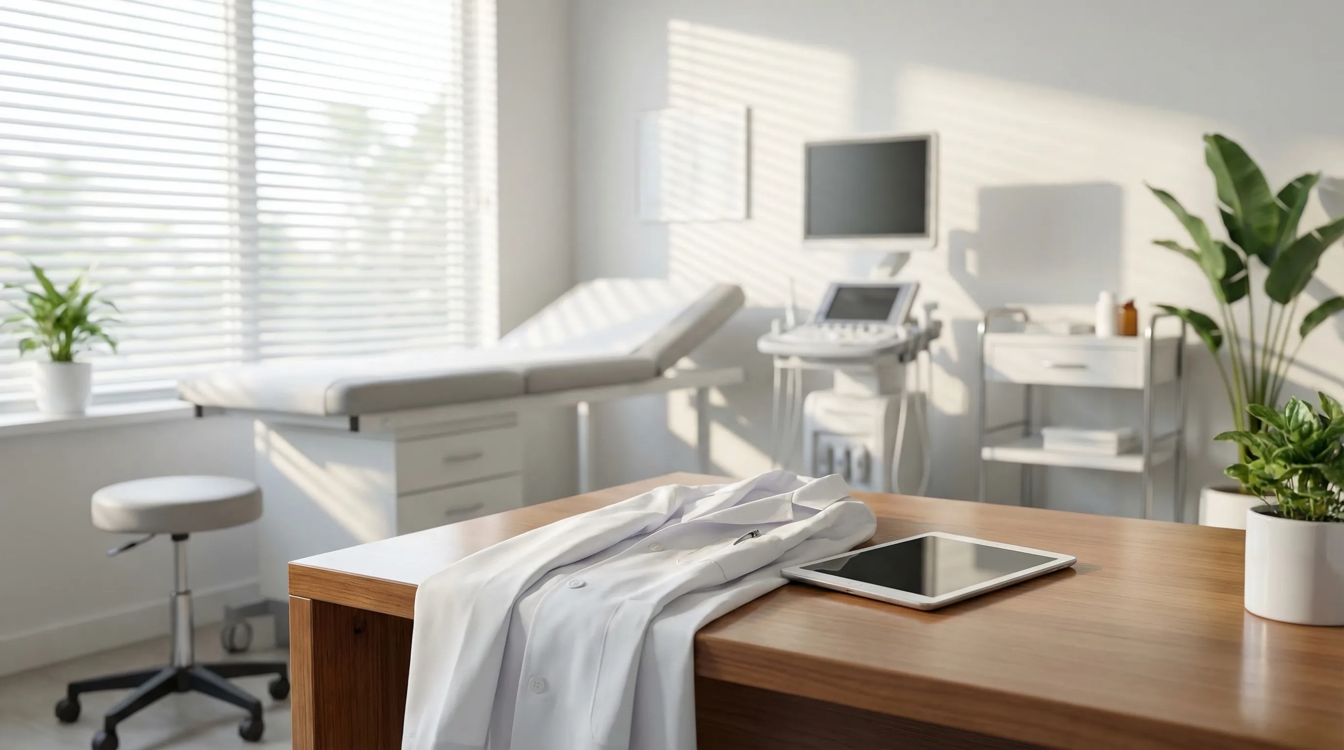 Friendly physician consultation with a patient in a modern Lakeland, FL independent medical practice exam room