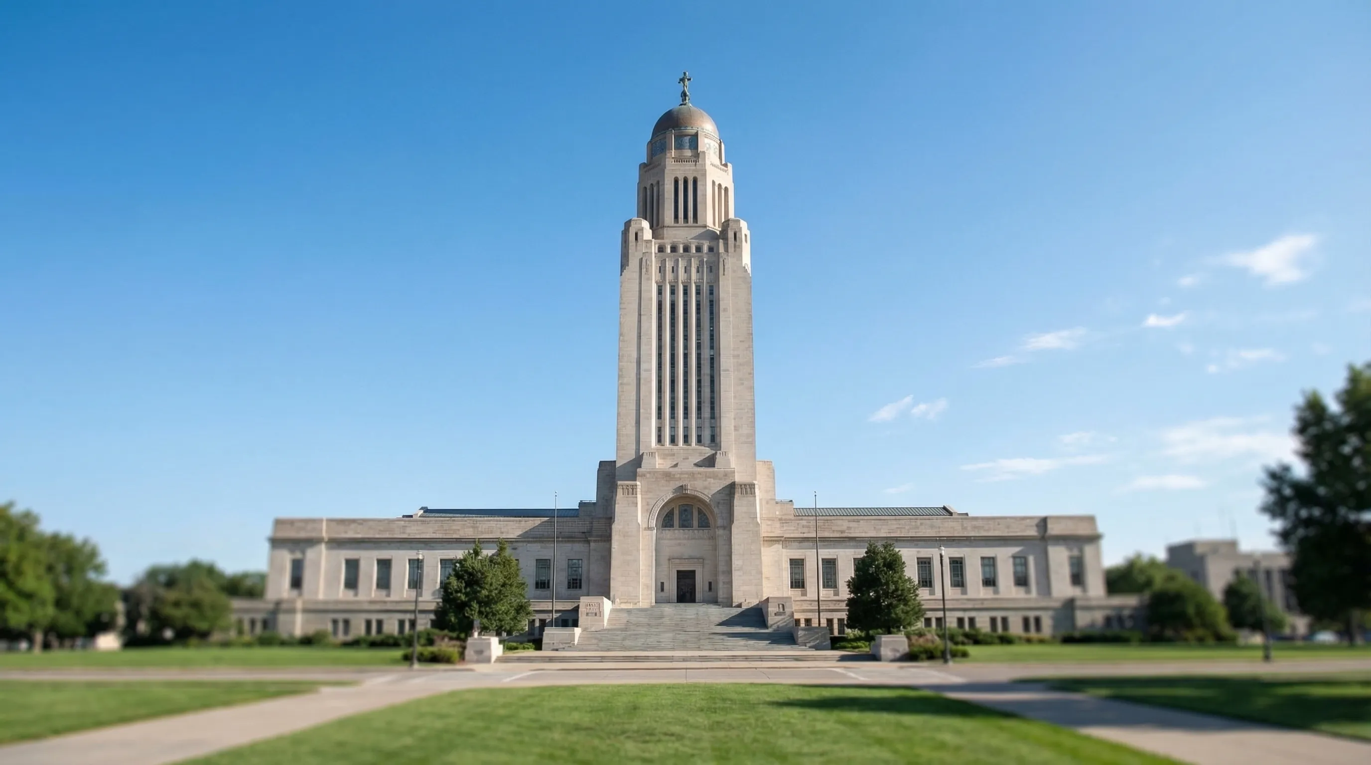 Professional attorney consulting with a client in a Lincoln, NE law office conference room