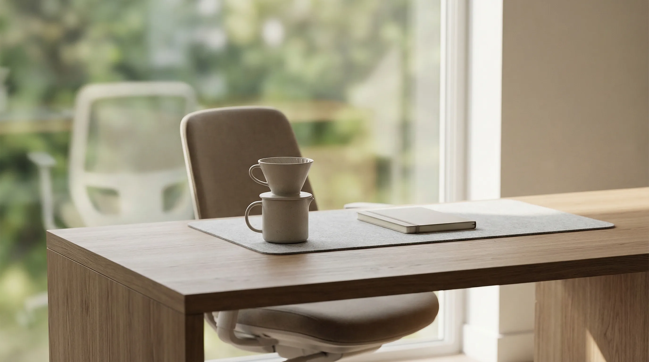 Real estate agent meeting with clients at the front door of a classic ranch home in a Lincoln, NE neighborhood with mature trees and spring greenery