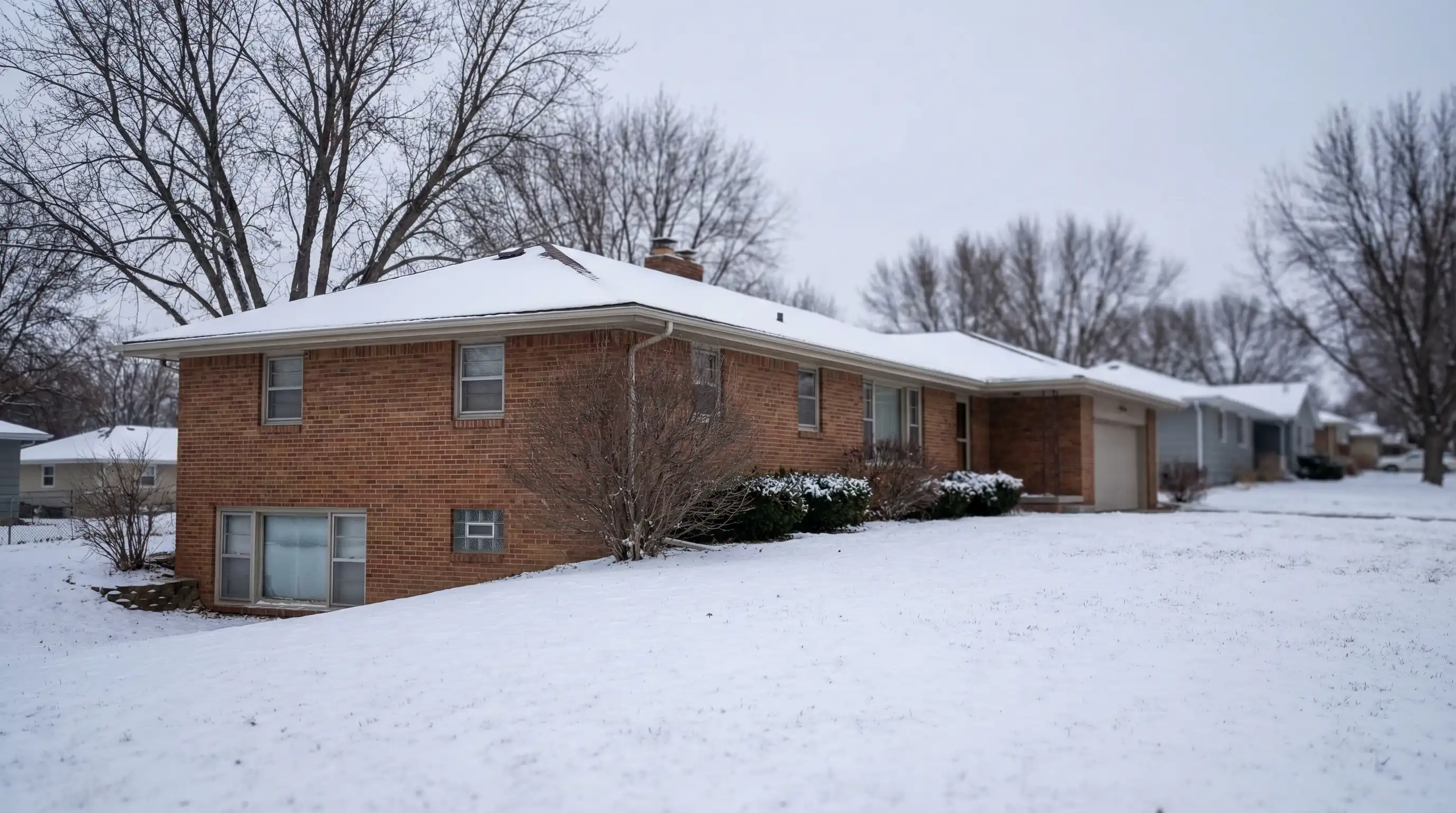 Licensed plumber working under a kitchen sink in a Lincoln, NE home wearing a branded uniform, tools in hand, professional and focused