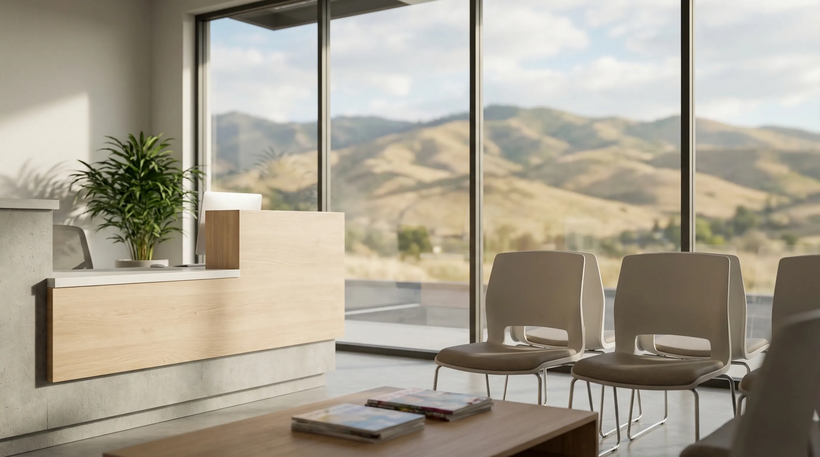Professional healthcare clinic reception area for medical practice in Boise, ID