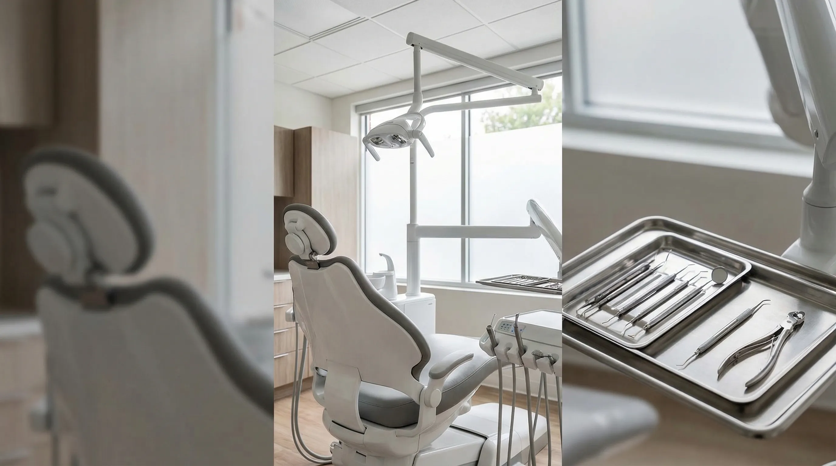 Modern dental reception area at a family dental practice in Plano TX with bright clean interior and welcoming design