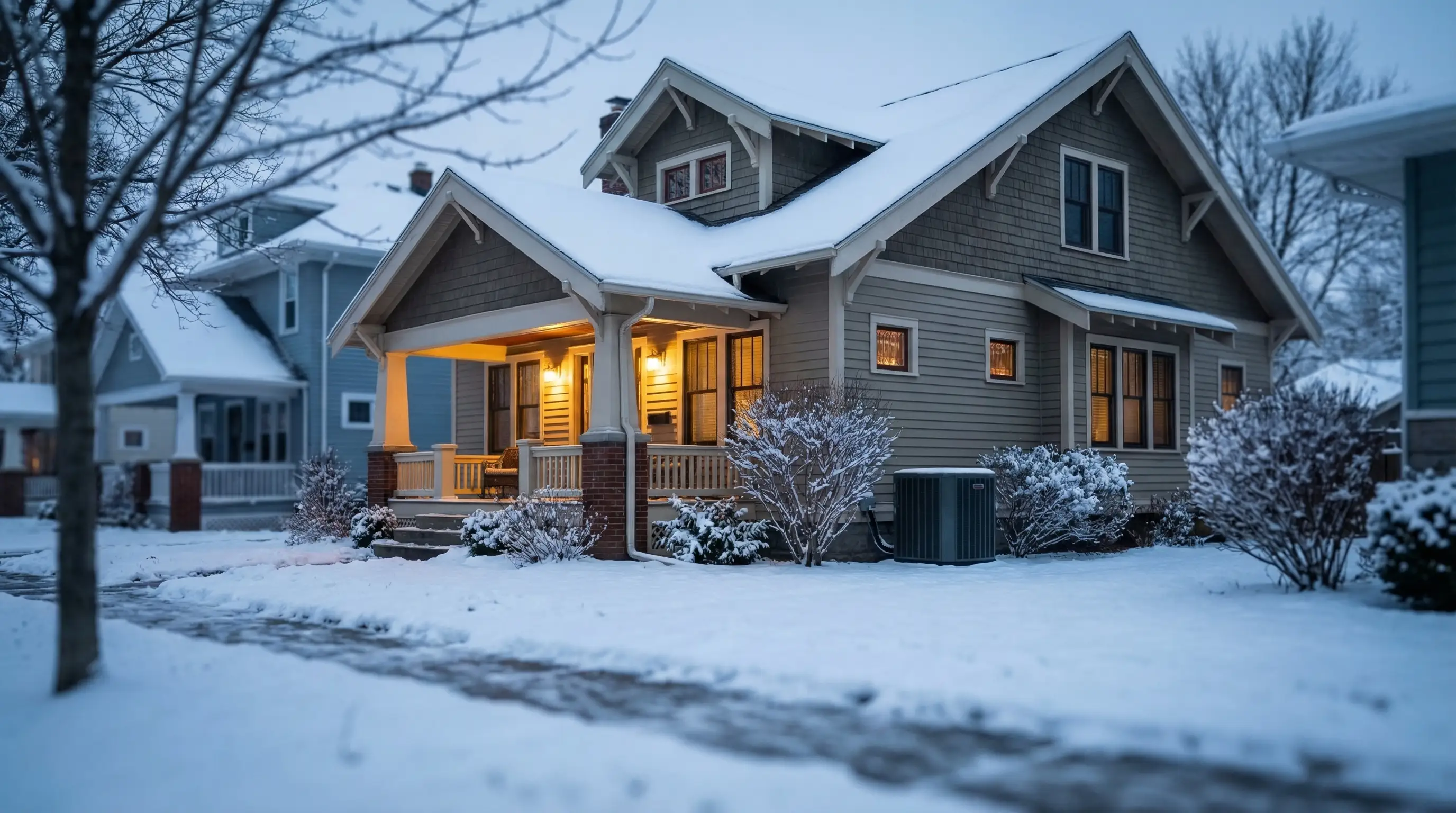 Professional HVAC technician reviewing furnace diagnostics in a Central New York home basement in Syracuse, NY