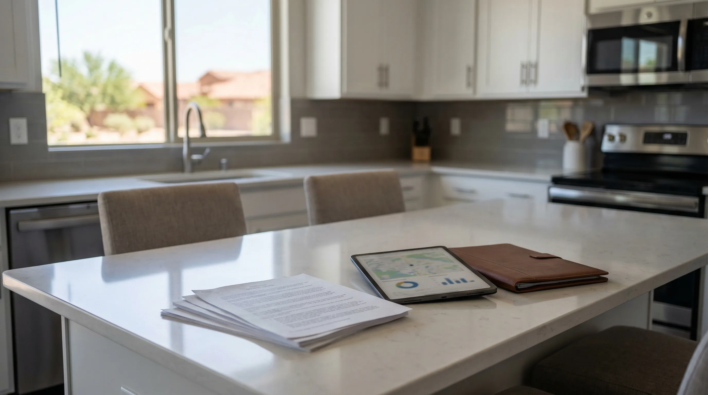 Professional real estate agent showing a home for sale in Gilbert, AZ