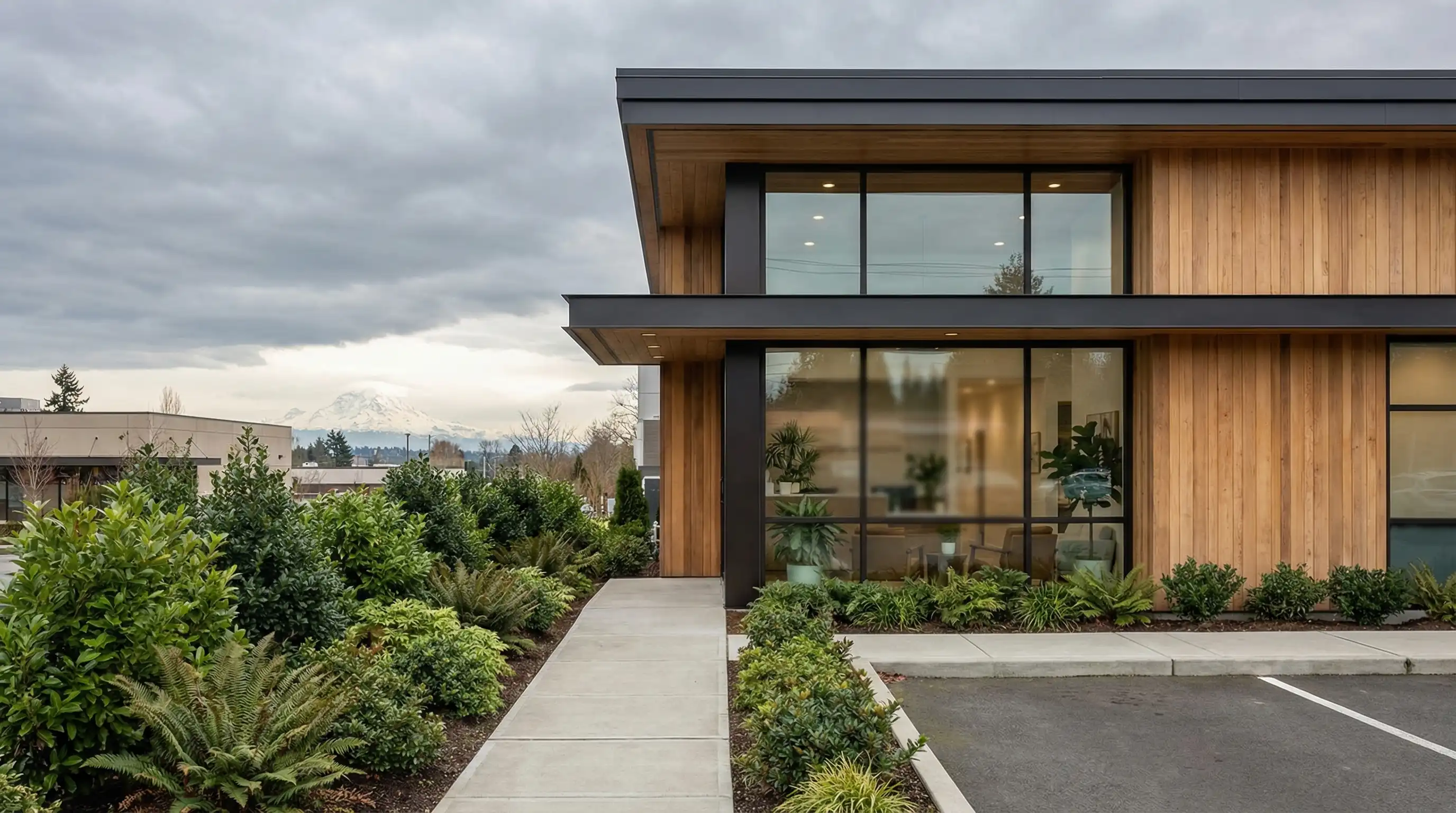 Modern dental treatment room at a Tacoma, WA dental practice with hygienist and patient