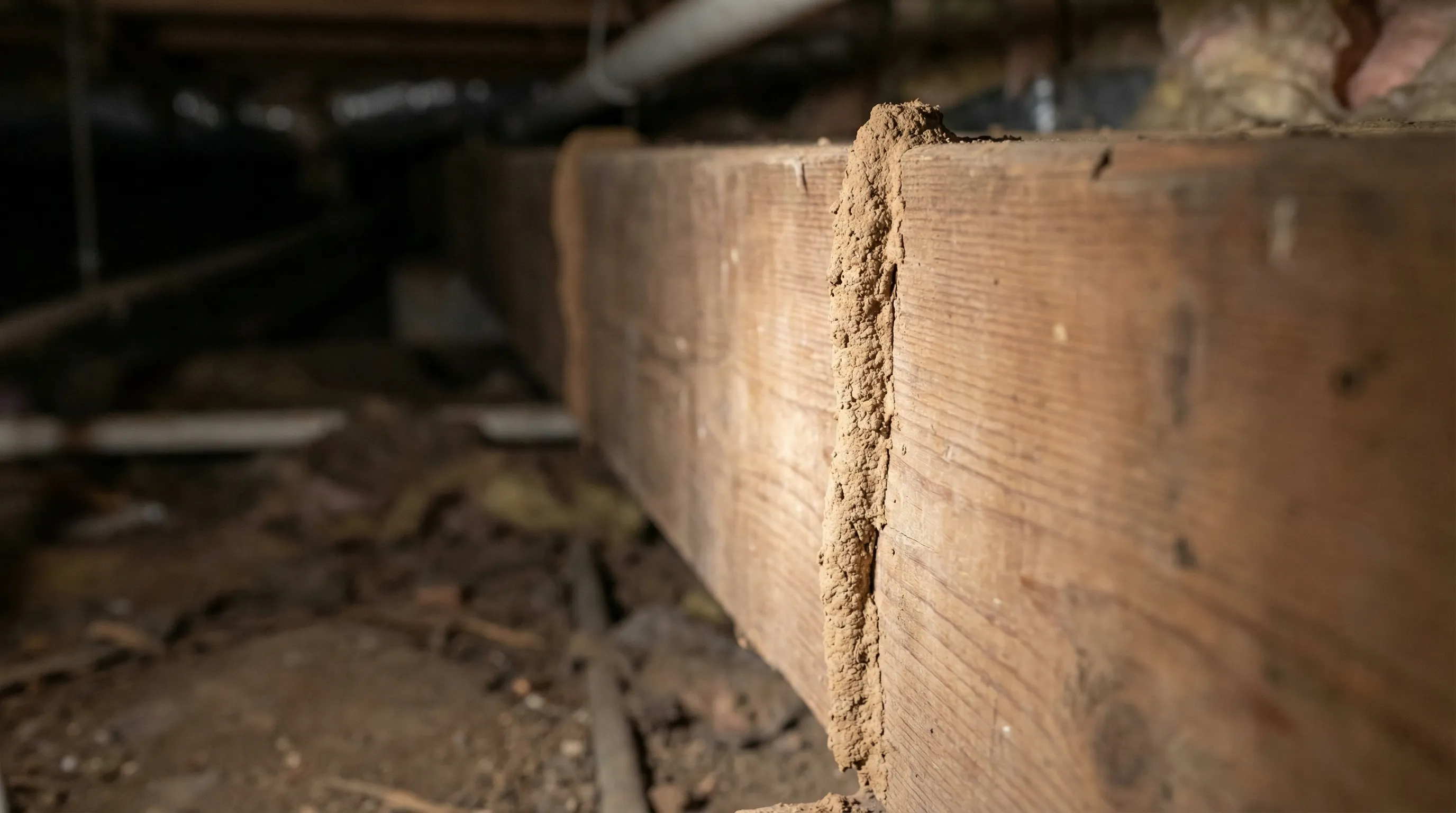 Uniformed pest control technician completing perimeter treatment at a stucco residential home in Stockton, CA with backpack sprayer, clear California afternoon sky