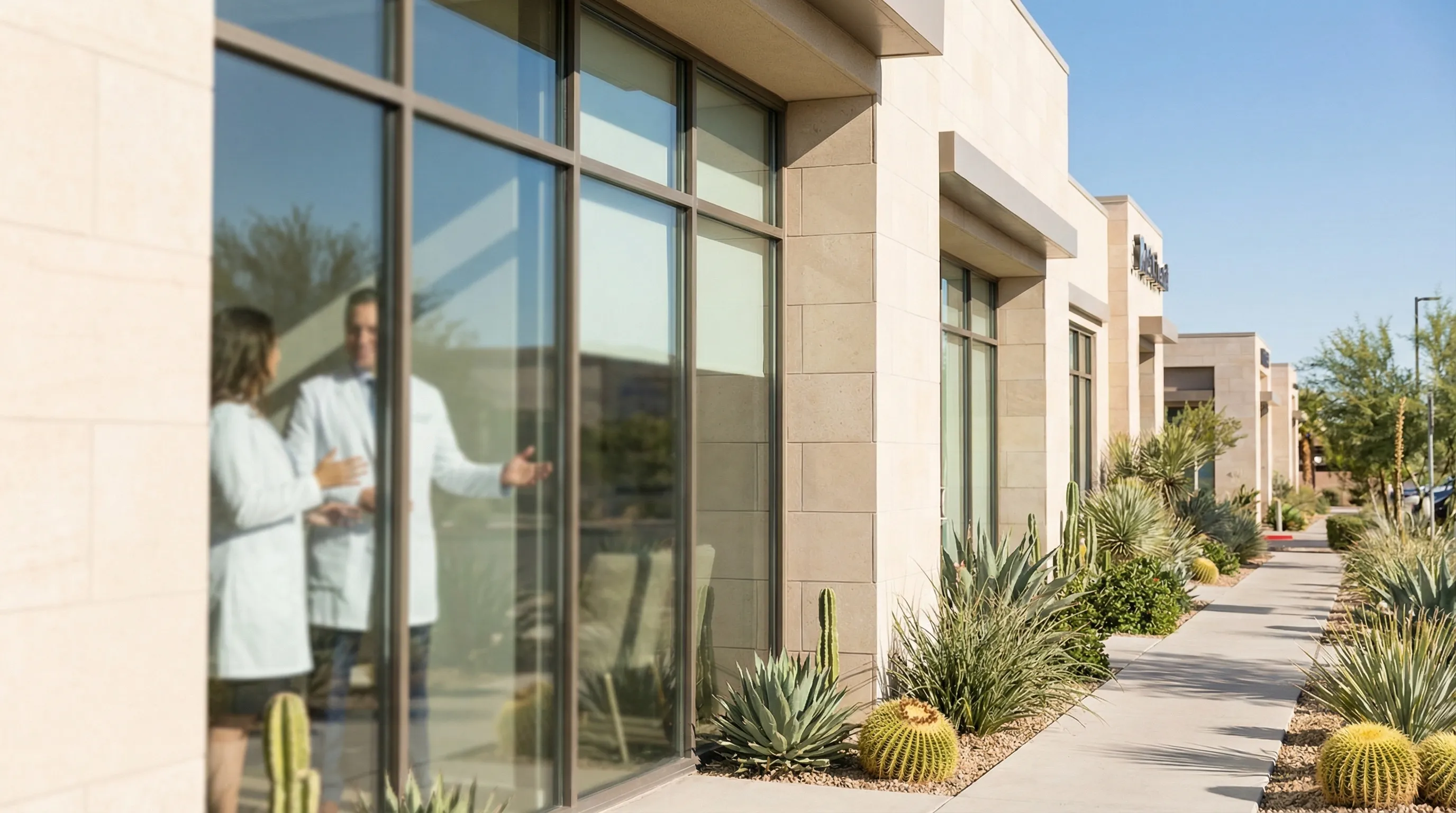 Modern dental office interior with dentist and patient in Henderson NV, professional equipment and clean clinical environment