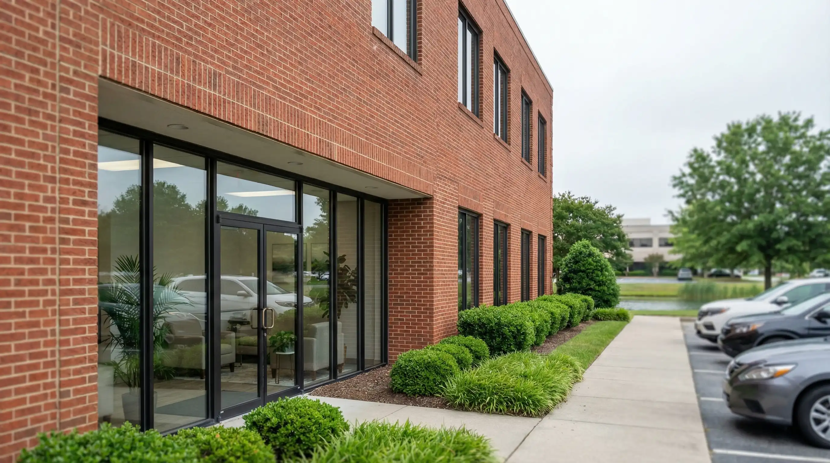 Legal consultation room at a Chesapeake, VA law firm with attorney and client reviewing documents