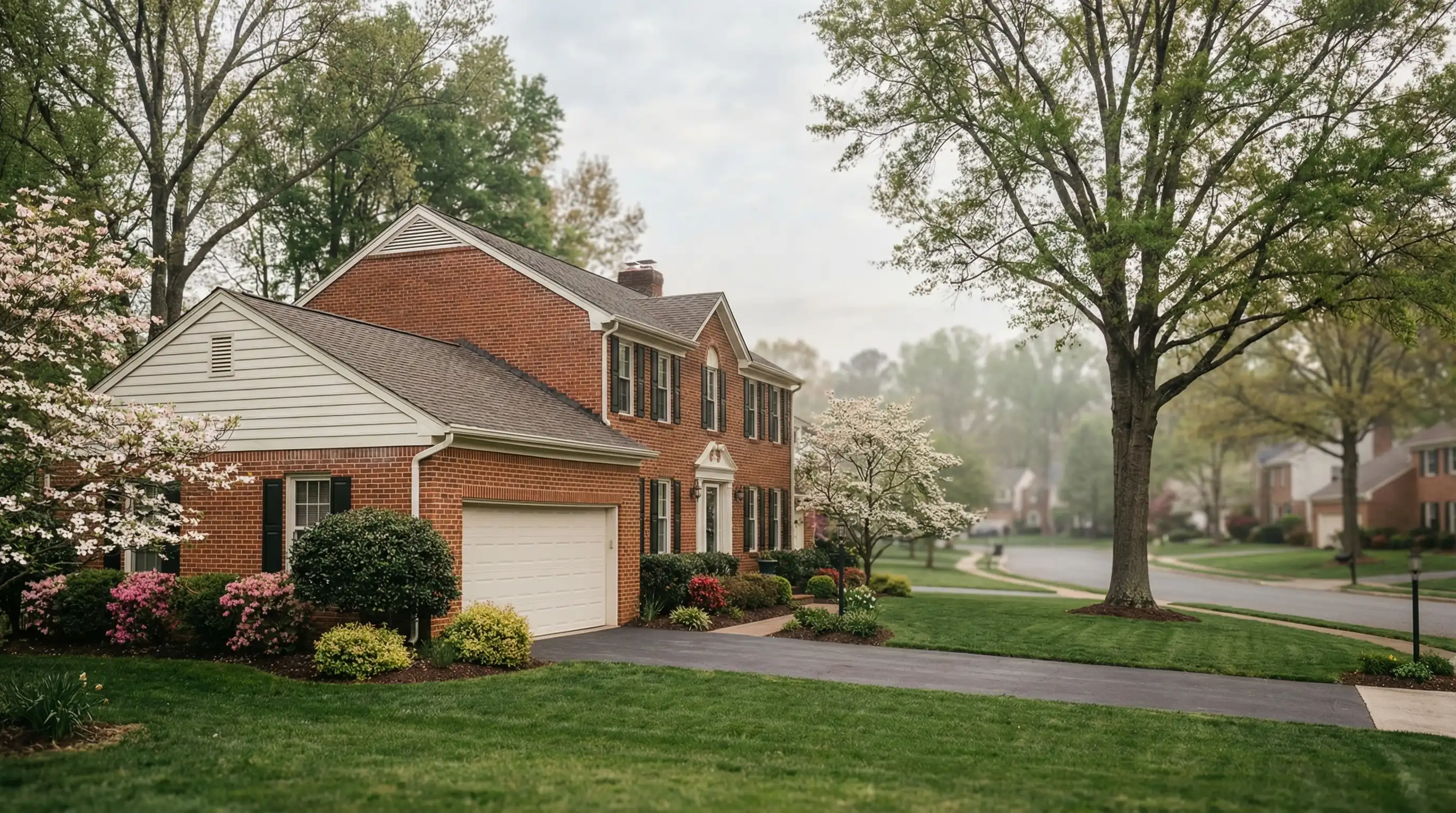 Real estate agent reviewing Hampton Roads listings with military family clients in a Chesapeake, VA office