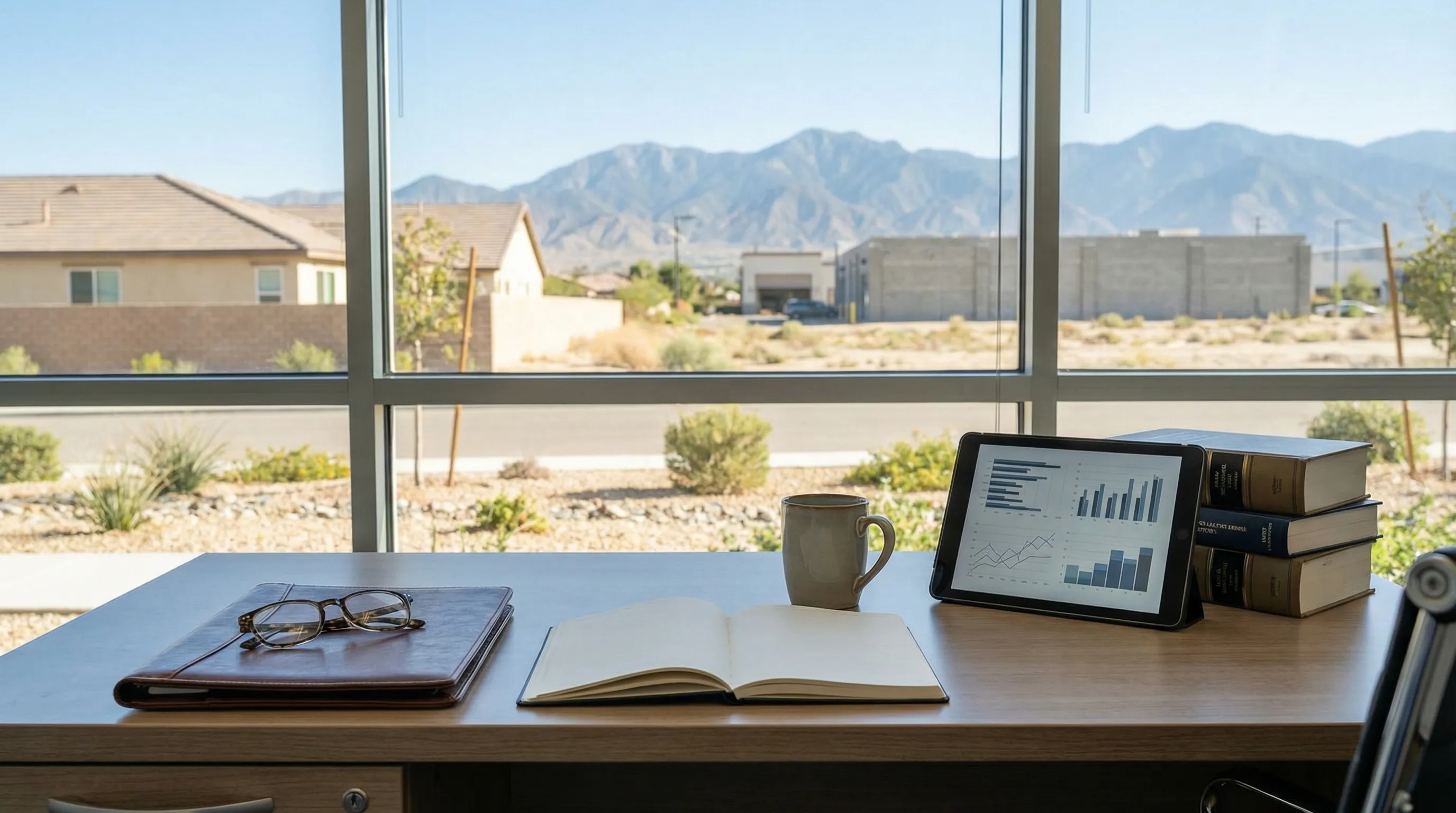 Professional personal injury law consultation in San Bernardino, CA — attorney reviewing accident documentation with a client