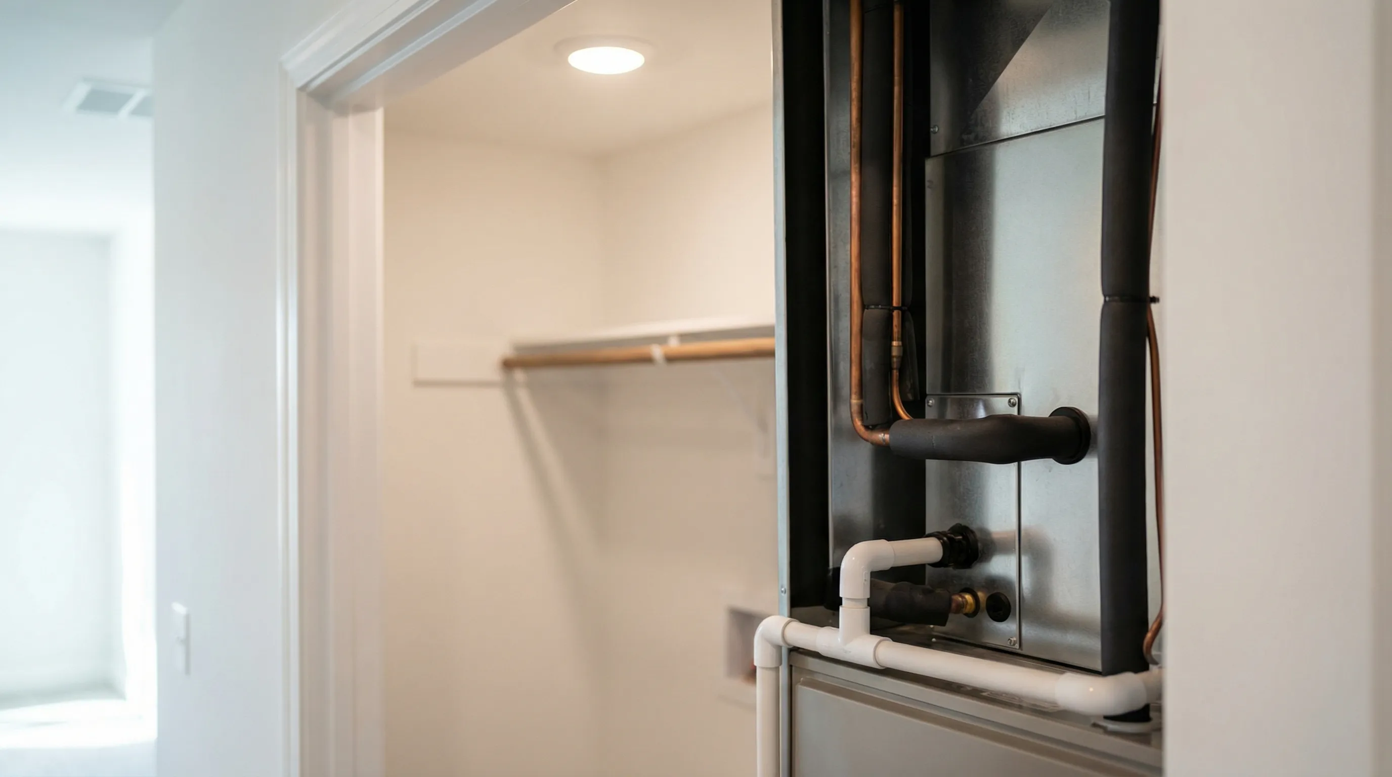 Professional HVAC technician servicing a residential unit in suburban Birmingham, AL