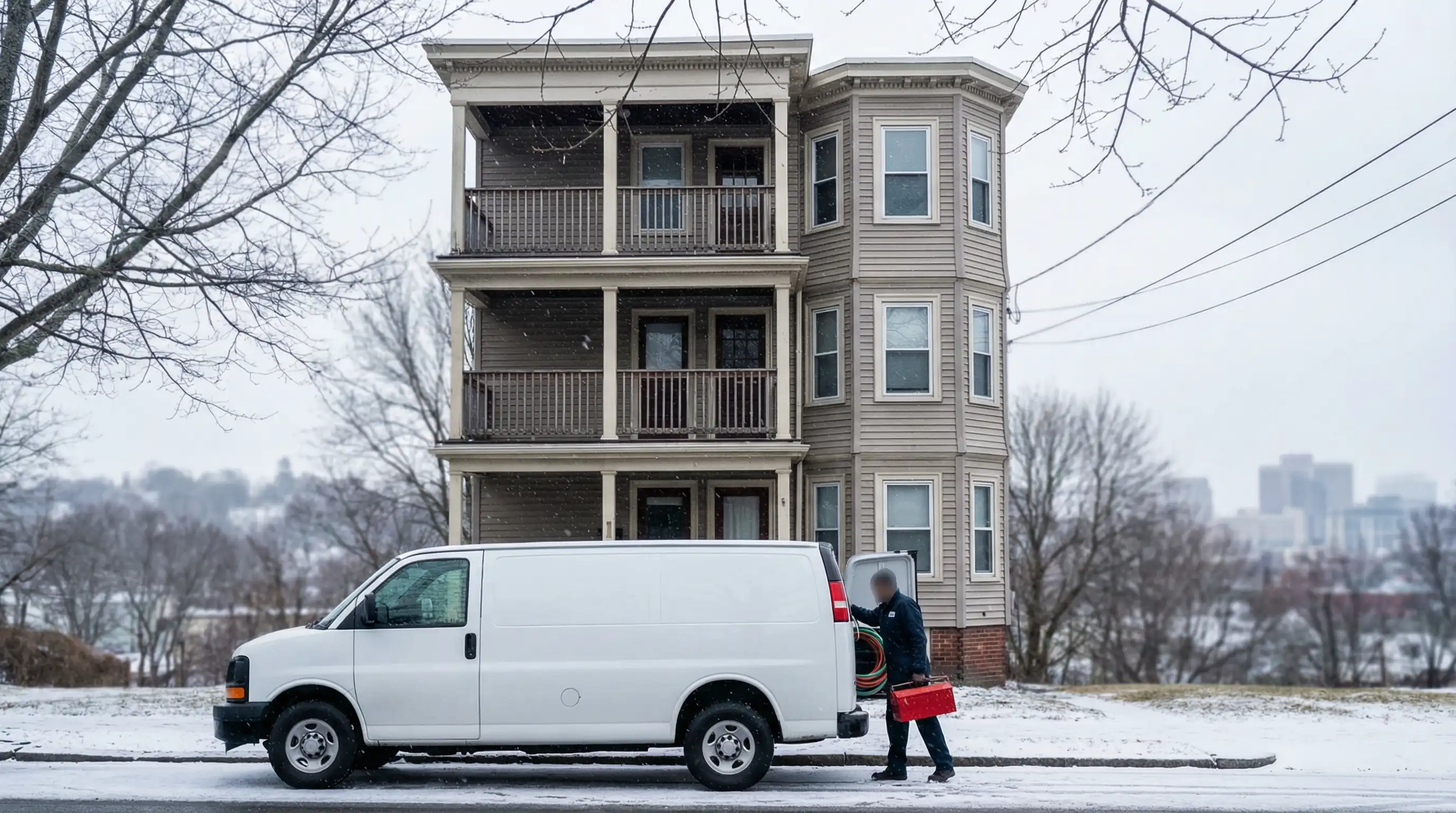 Licensed plumber installing new copper supply lines in a Worcester, MA residential home