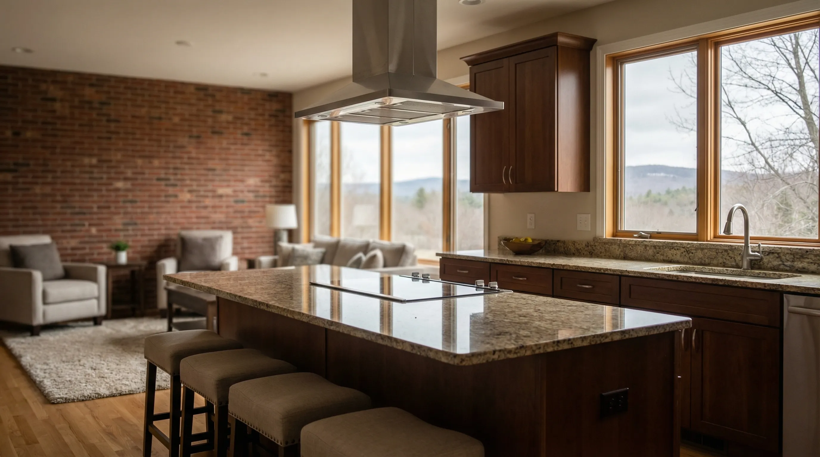 Classic Worcester triple-decker home on a tree-lined residential street in autumn with warm afternoon light and New England foliage, representing the local real estate market.