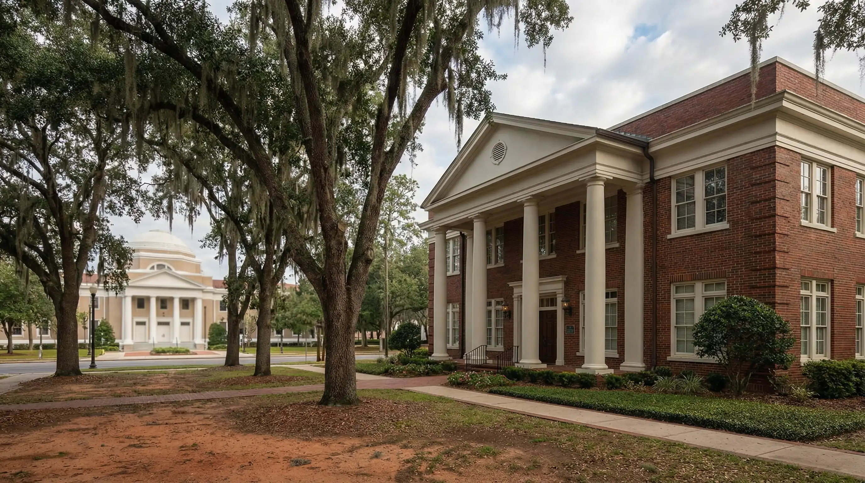 Professional attorney consultation in a Tallahassee law office near the Florida Capitol building