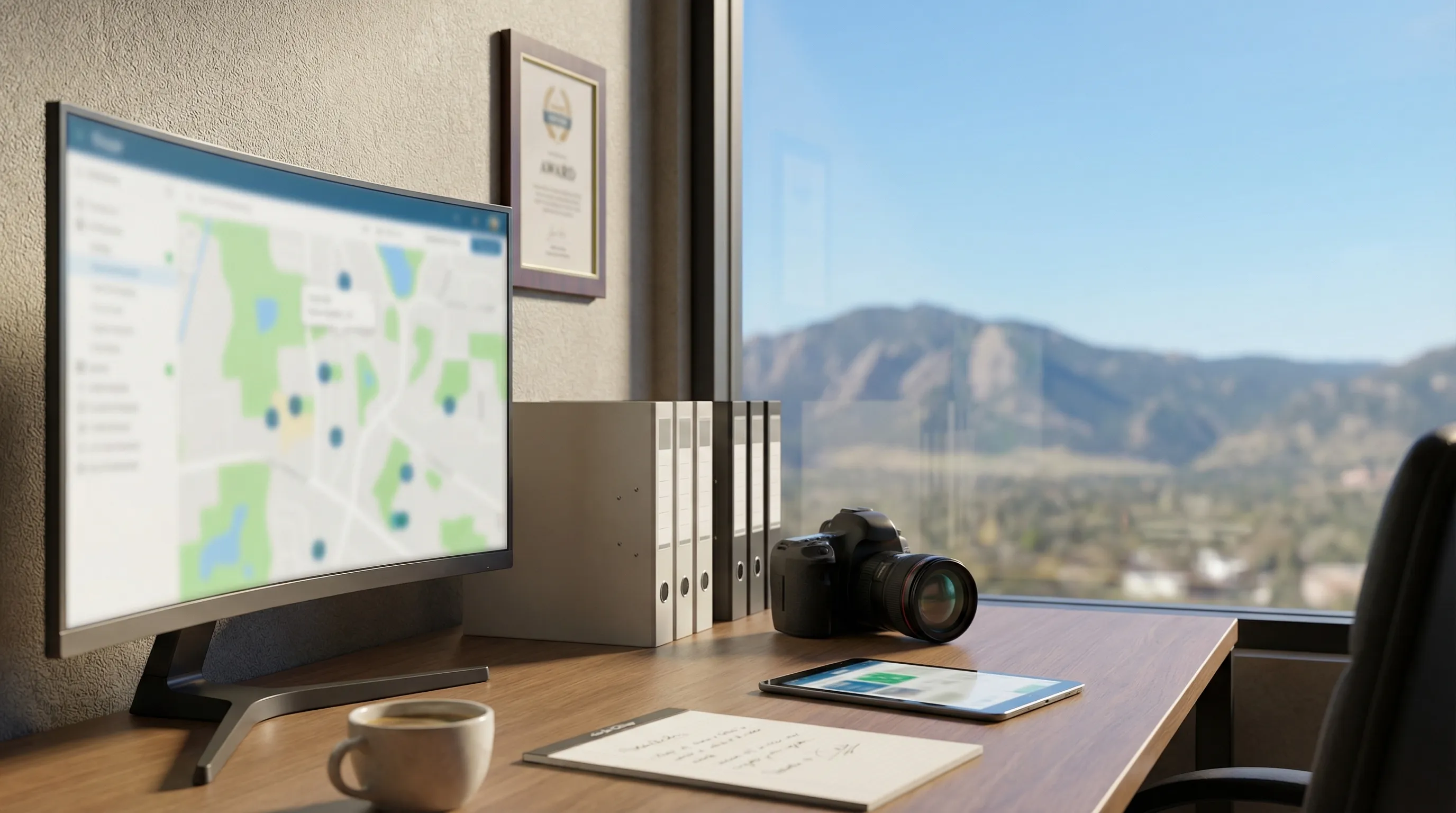 Professional real estate agent workspace for real estate professionals in Fort Collins, CO