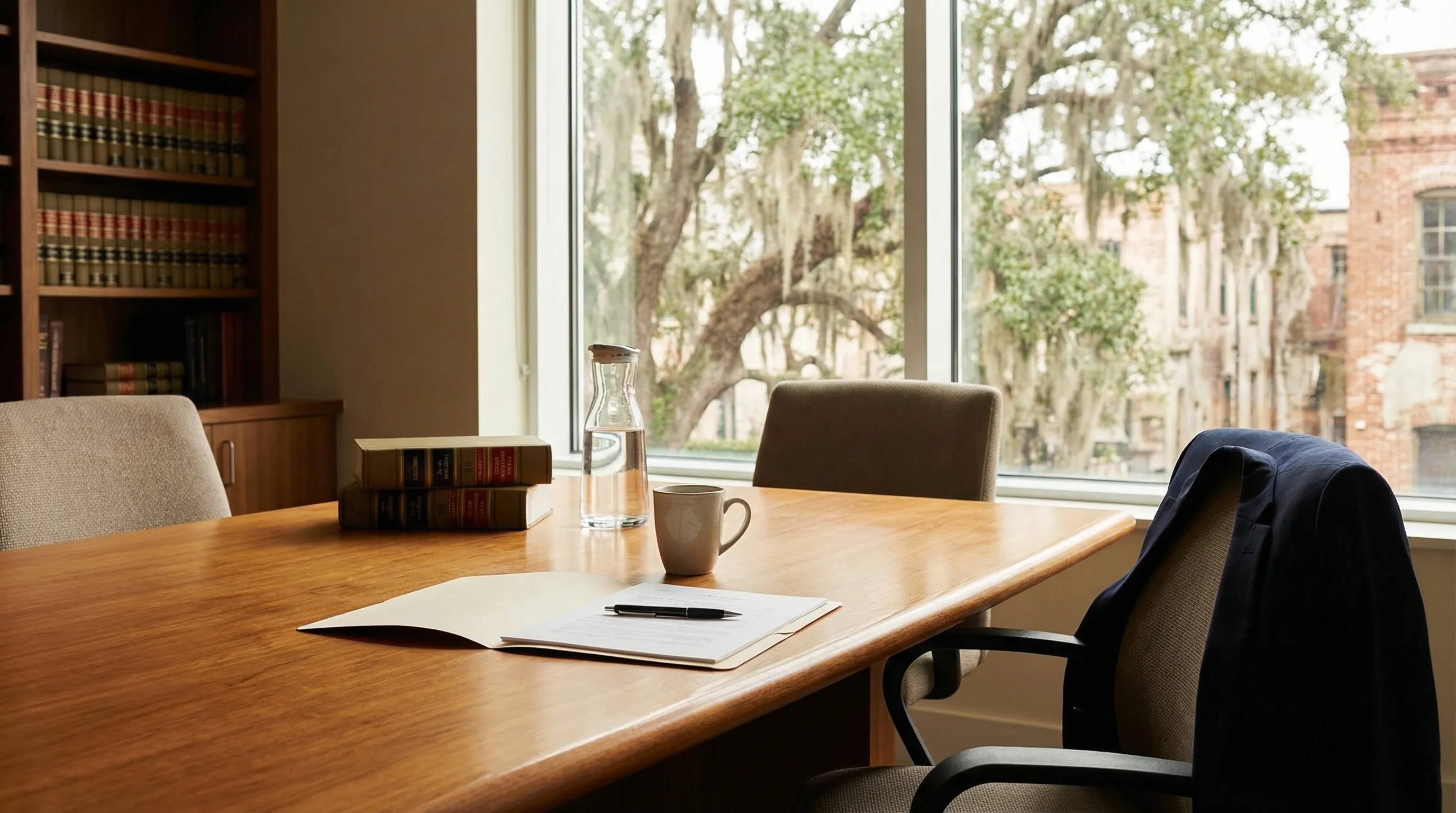Professional law office consultation setting for legal services in Savannah, GA