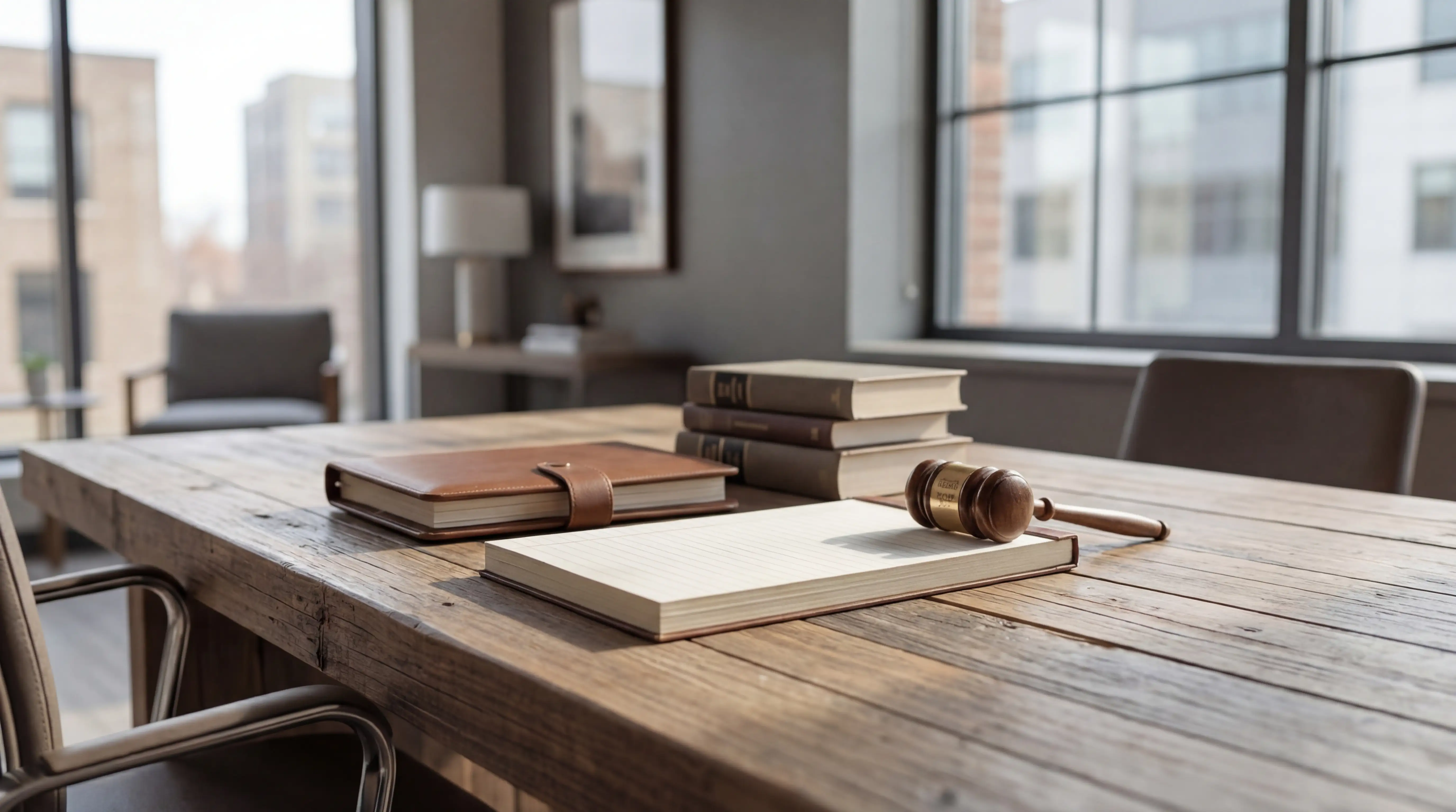 Professional personal injury law office exterior in Shreveport, LA with courthouse visible in background
