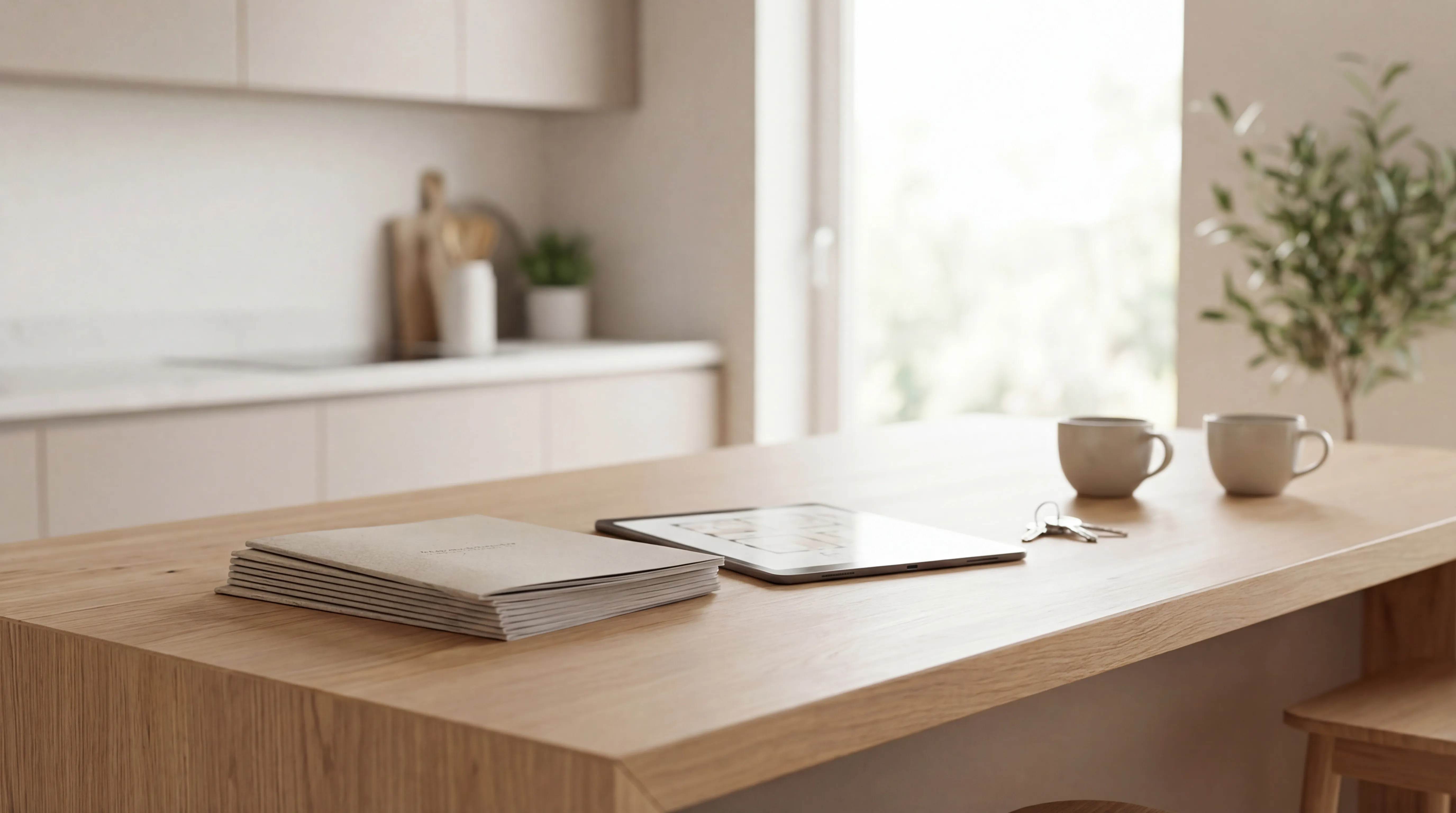 Real estate agent showing a well-maintained brick home to a couple in a Shreveport, LA residential neighborhood