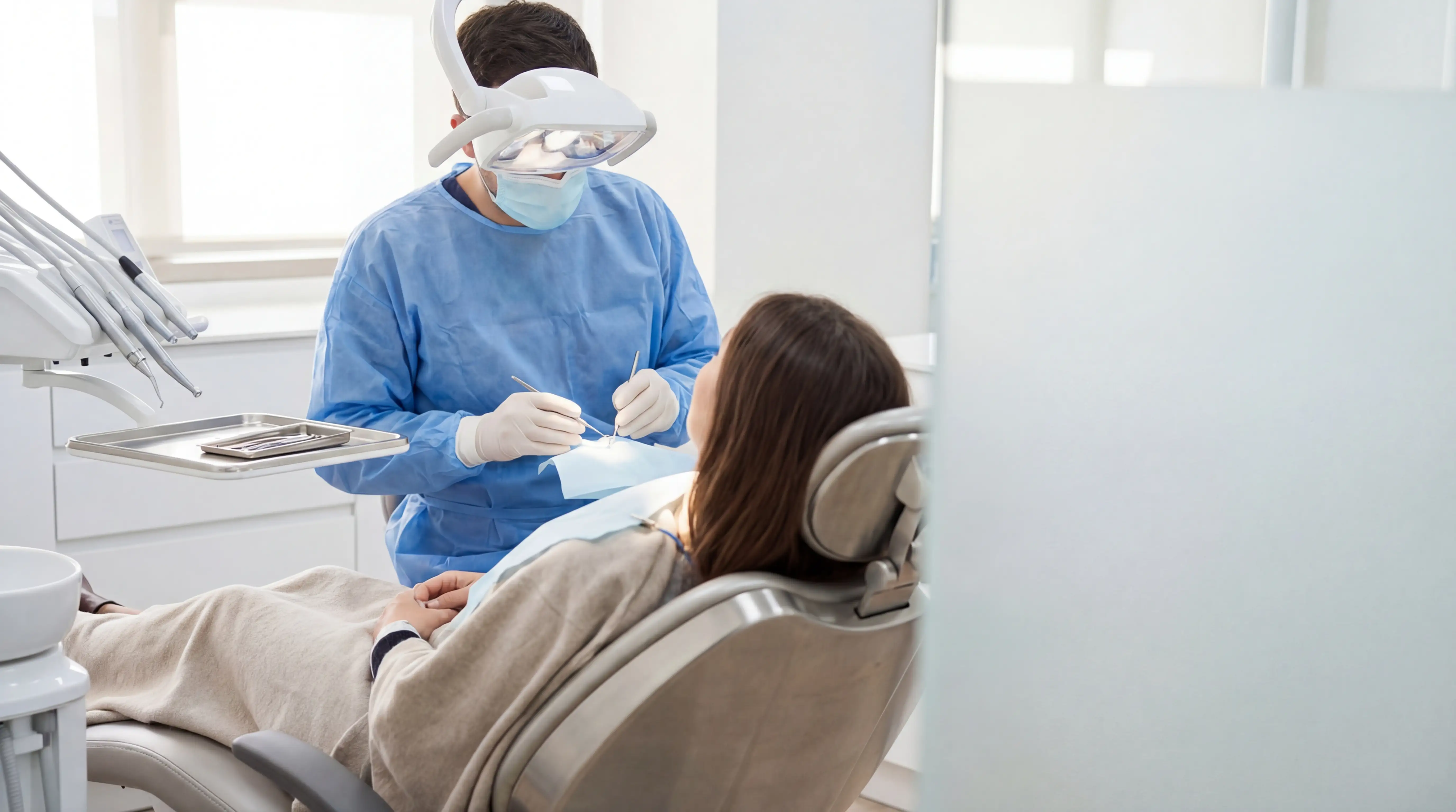 Modern dental office reception in Tempe, AZ with desert-inspired decor and welcoming professional staff