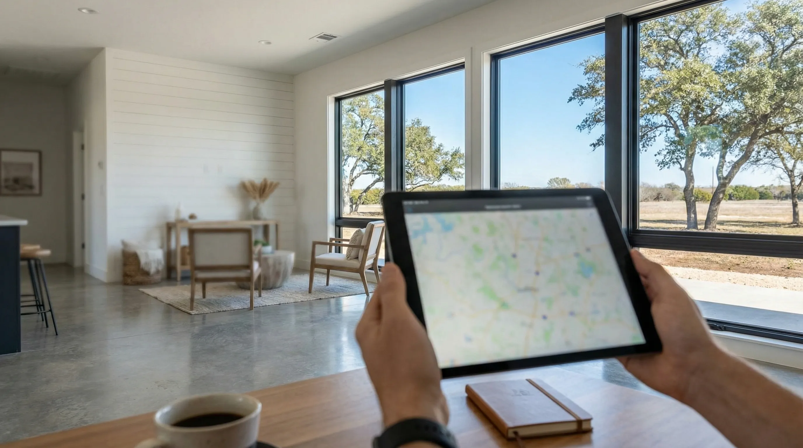 A charming craftsman-style home for sale in a Waco TX neighborhood with mature live oak trees and a real estate sign in the yard on a sunny Texas afternoon
