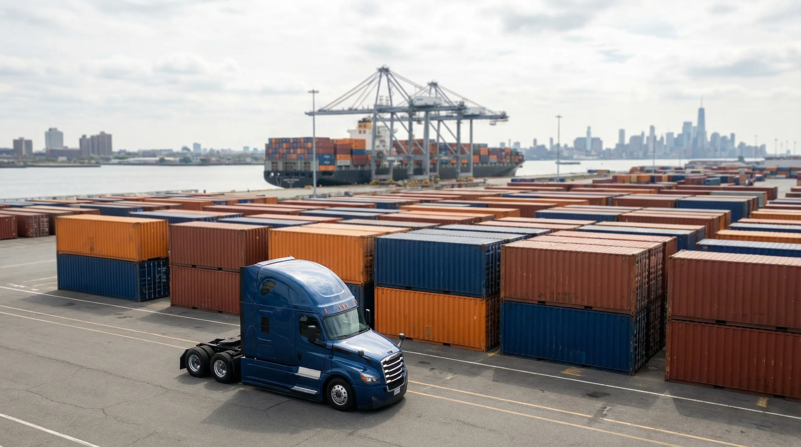 Professional logistics operations at Port Newark-Elizabeth Marine Terminal, Newark, NJ