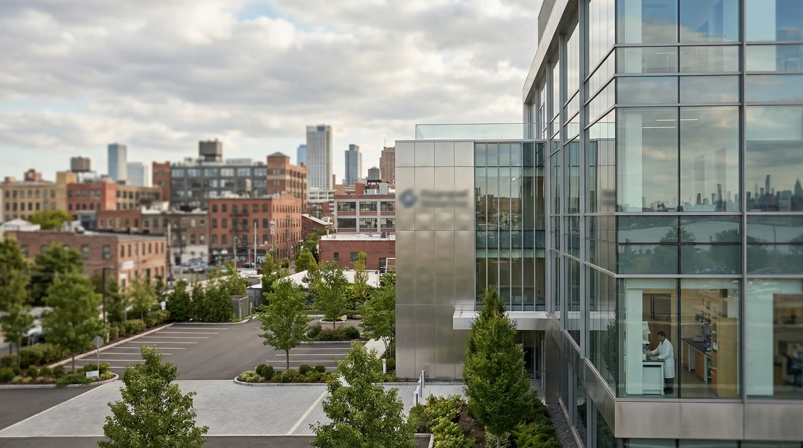 Life sciences researcher working in a GMP-compliant analytical laboratory in Newark, NJ