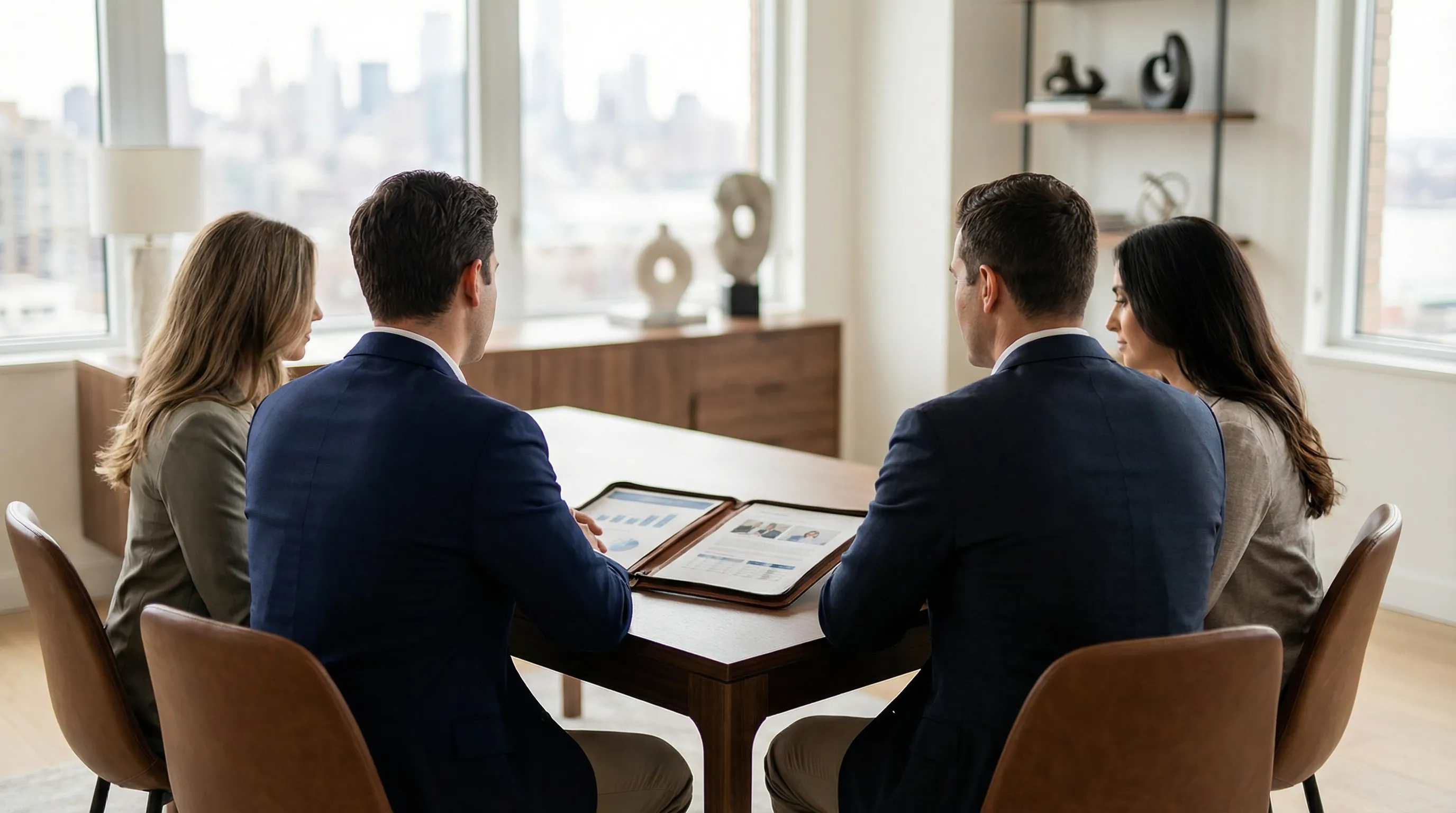 Professional financial services PPC strategy meeting for boutique advisors in Jersey City, NJ