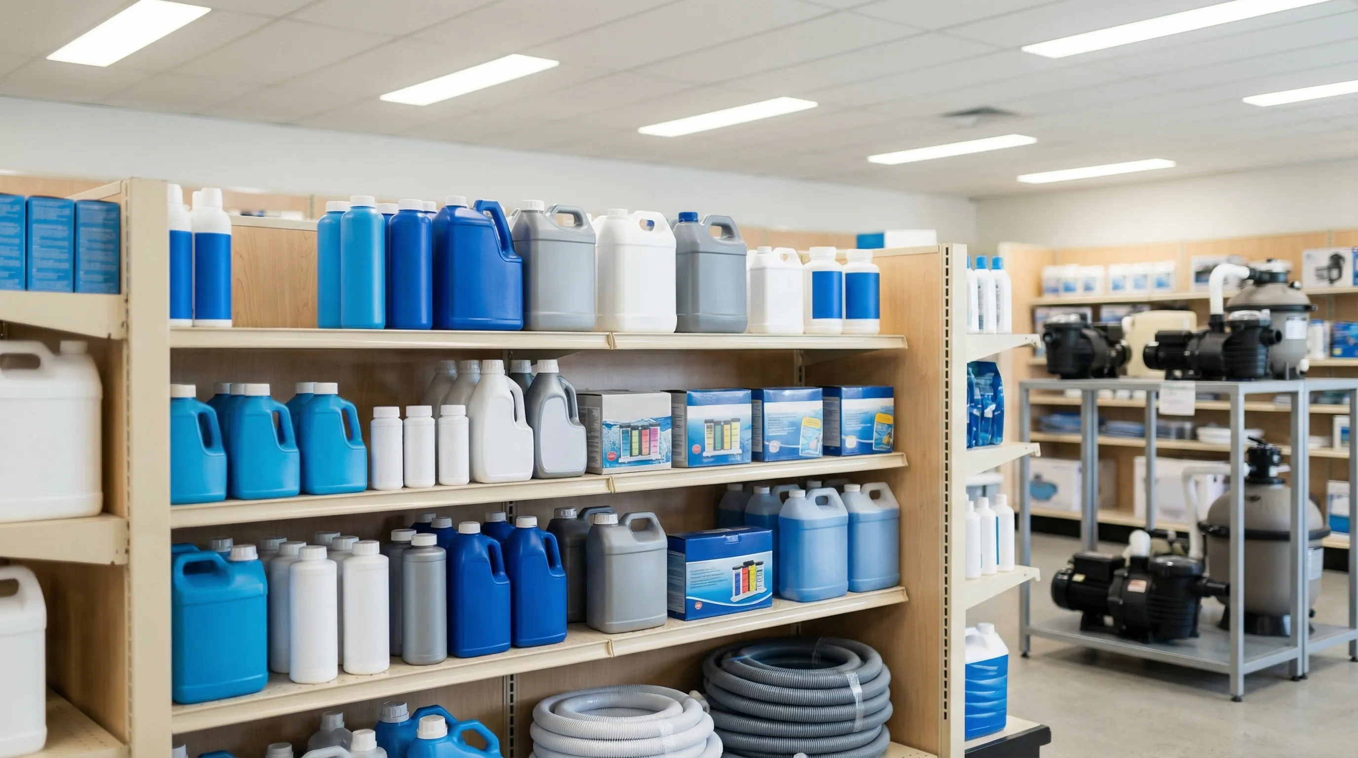 Professional pool supply technician servicing a residential pool in Cape Coral, FL