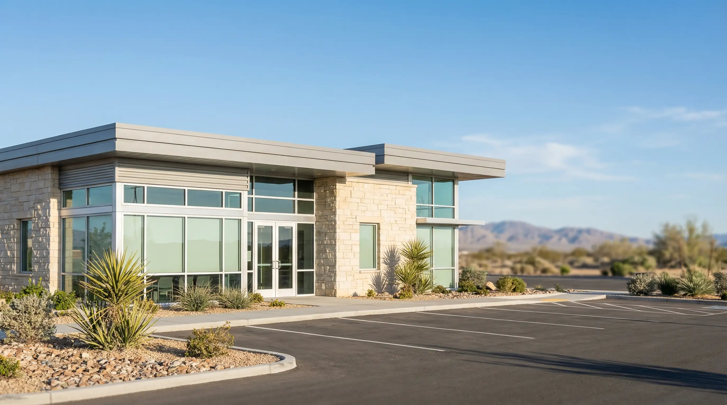 Physician in white coat reviewing patient information on a tablet with an attentive patient in a clean modern exam room at a Lancaster, CA medical practice, warm professional lighting