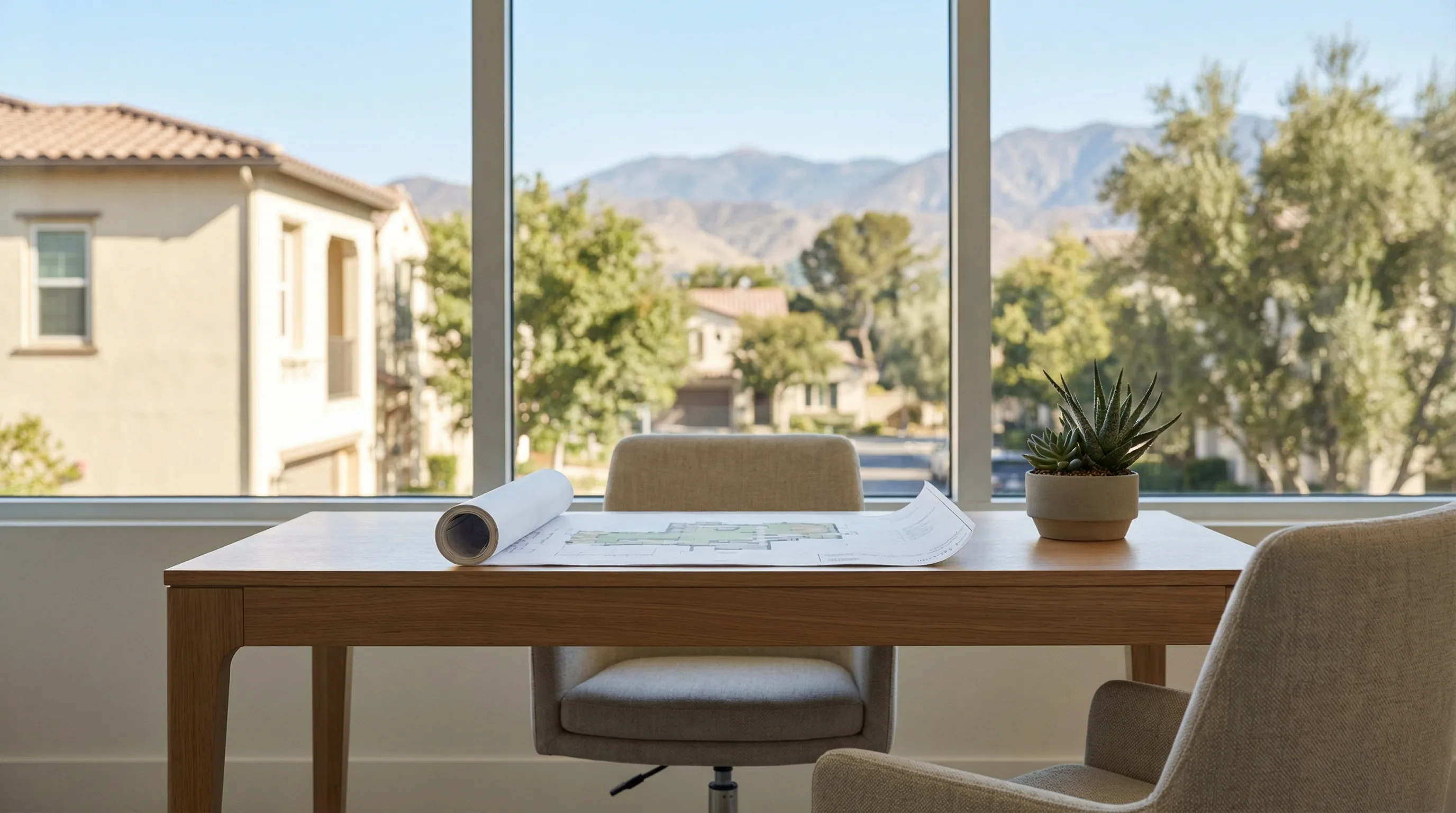 Professional landscaper adjusting drip irrigation in a newly installed drought-tolerant front yard in Roseville, CA