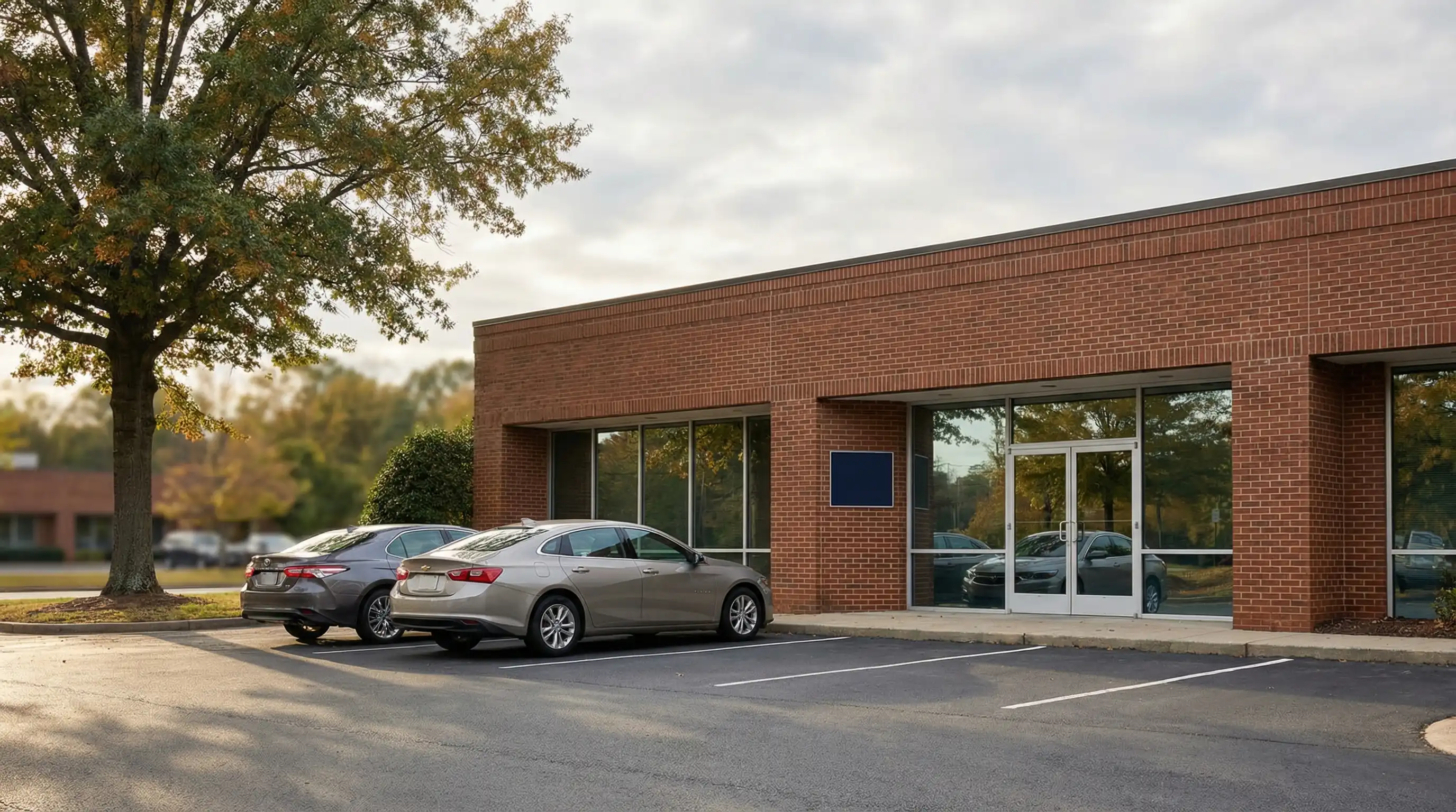 Independent financial advisor office in Rockford, IL with portfolio allocation chart on laptop screen and Rock River photo on the wall