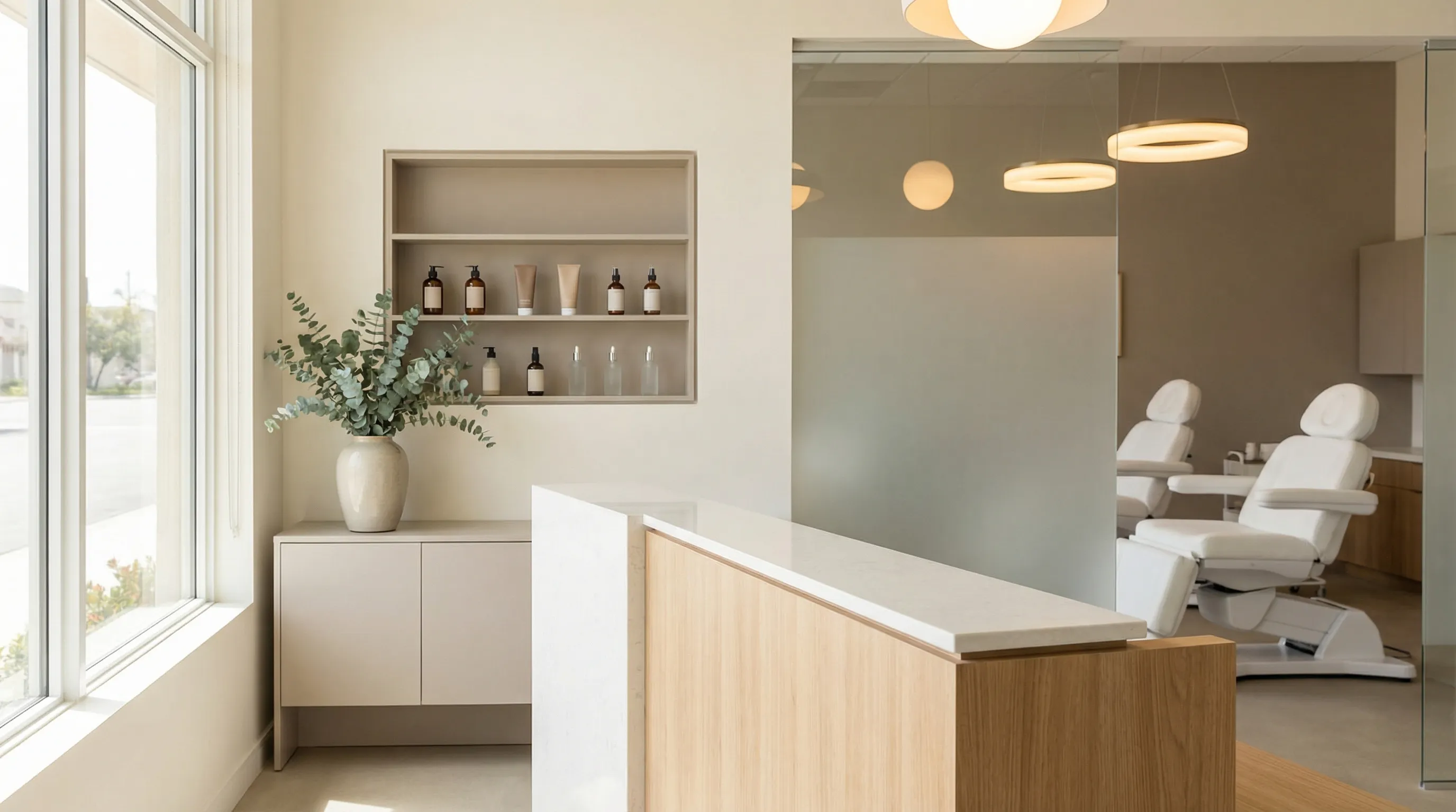 Professional medspa injector treating a patient in a clean clinical setting in Torrance, CA with South Bay coastal light