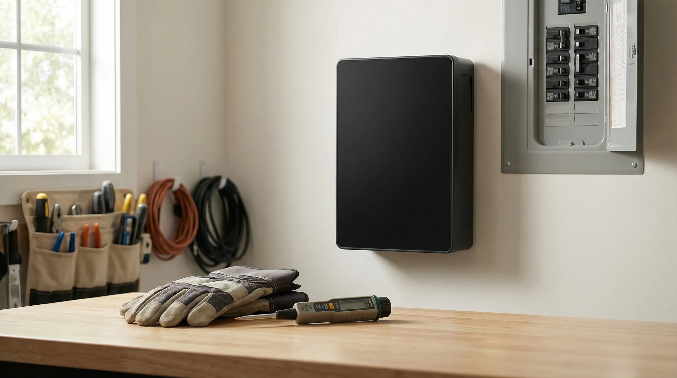 Solar installation crew mounting panels on a South Bay ranch home in Torrance CA with coastal California sky