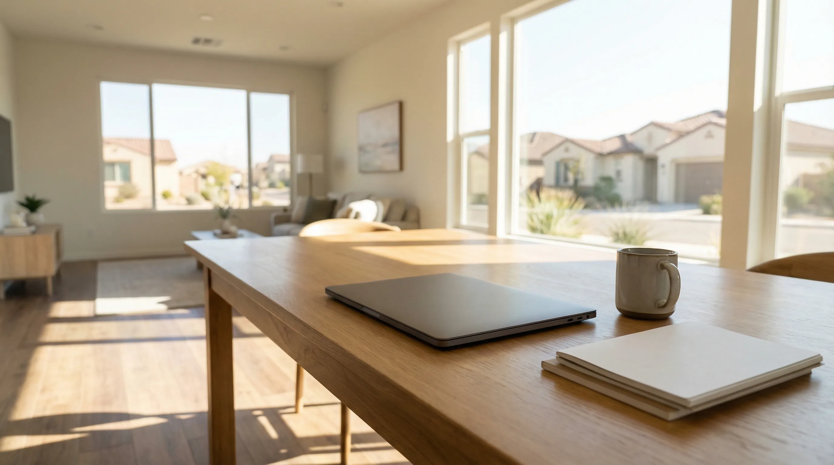 Professional real estate agent showing home listings to clients in Visalia, CA