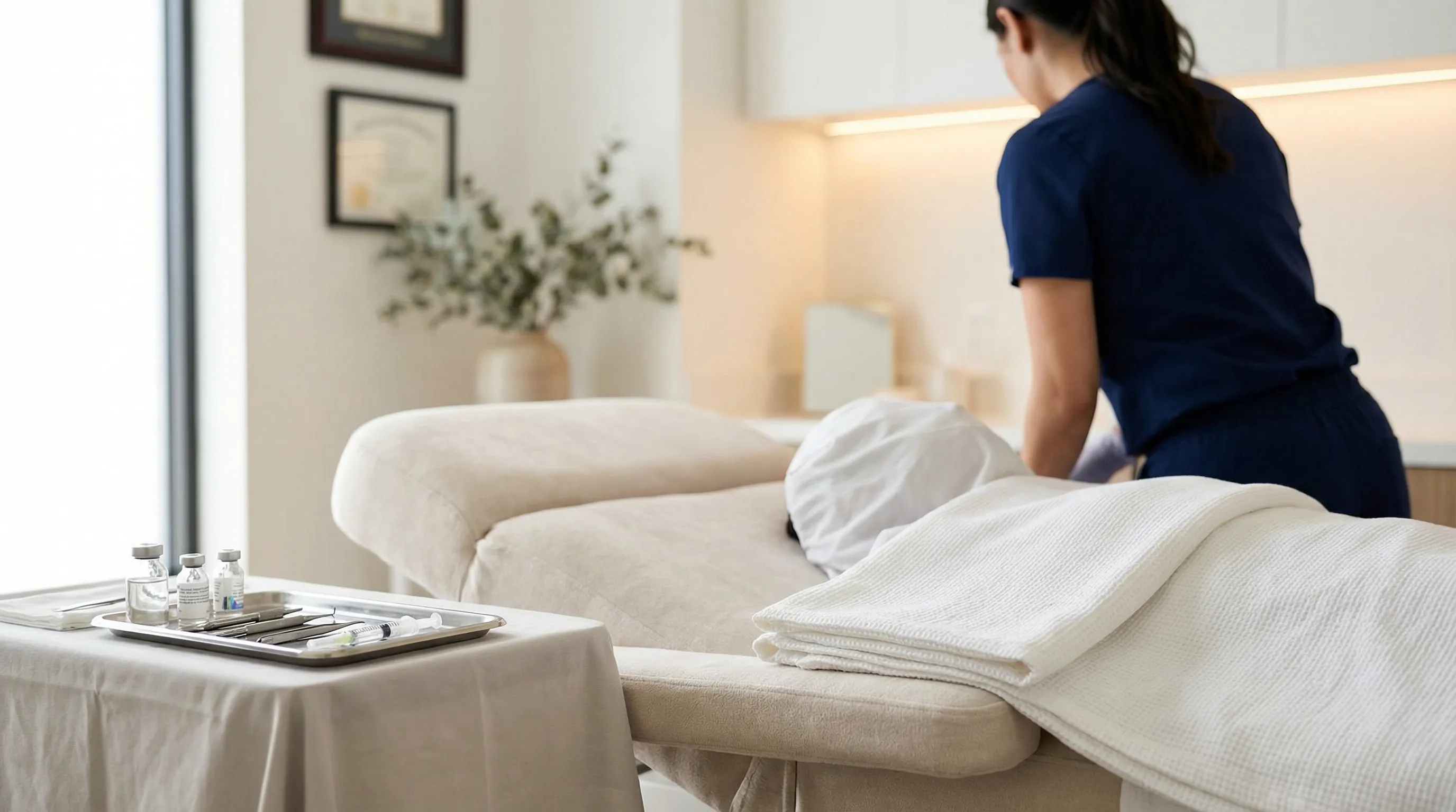 Professional MedSpa treatment room interior for aesthetic services in Pasadena, CA