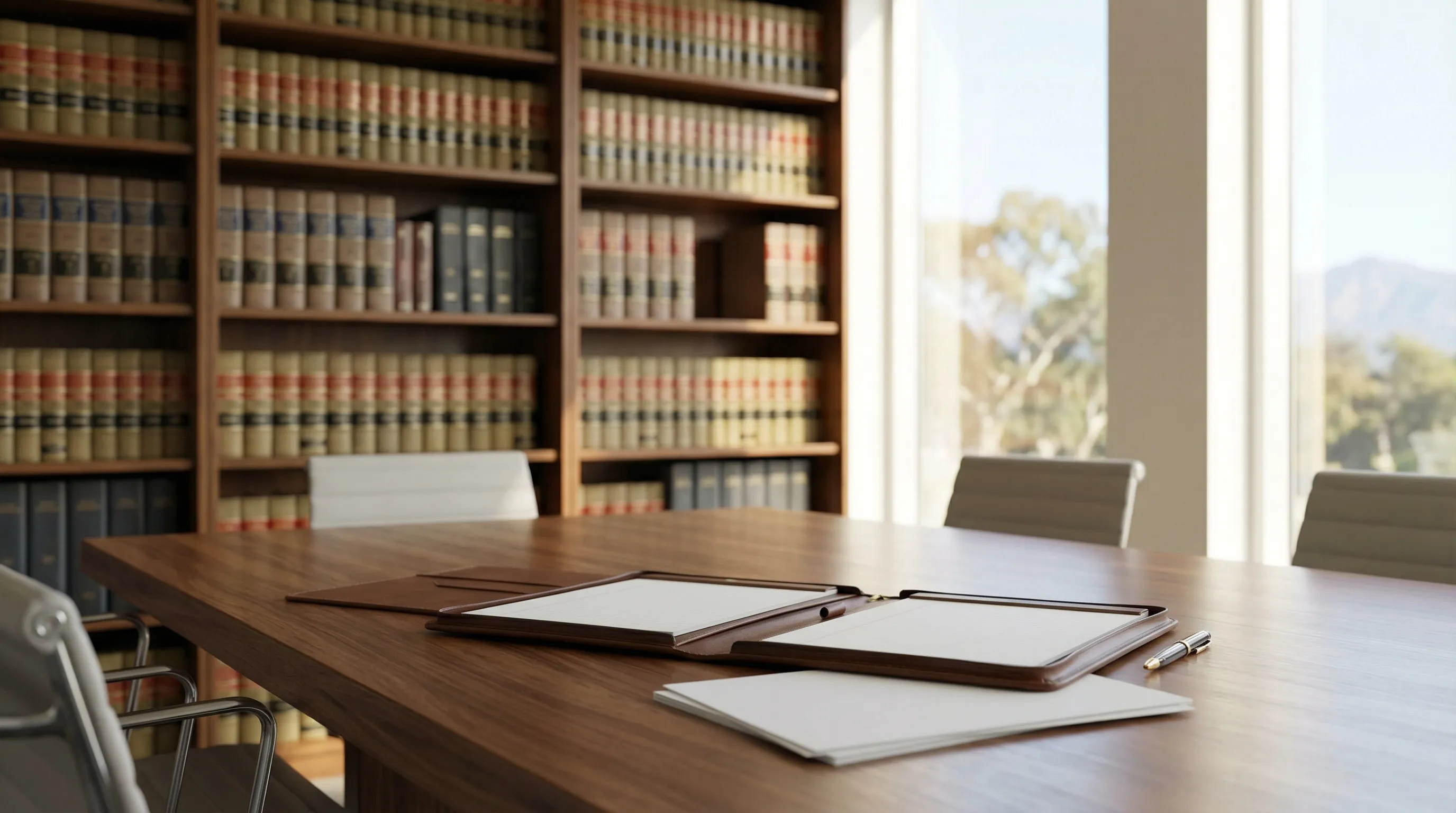 Professional law office conference room for legal services in Pasadena, CA