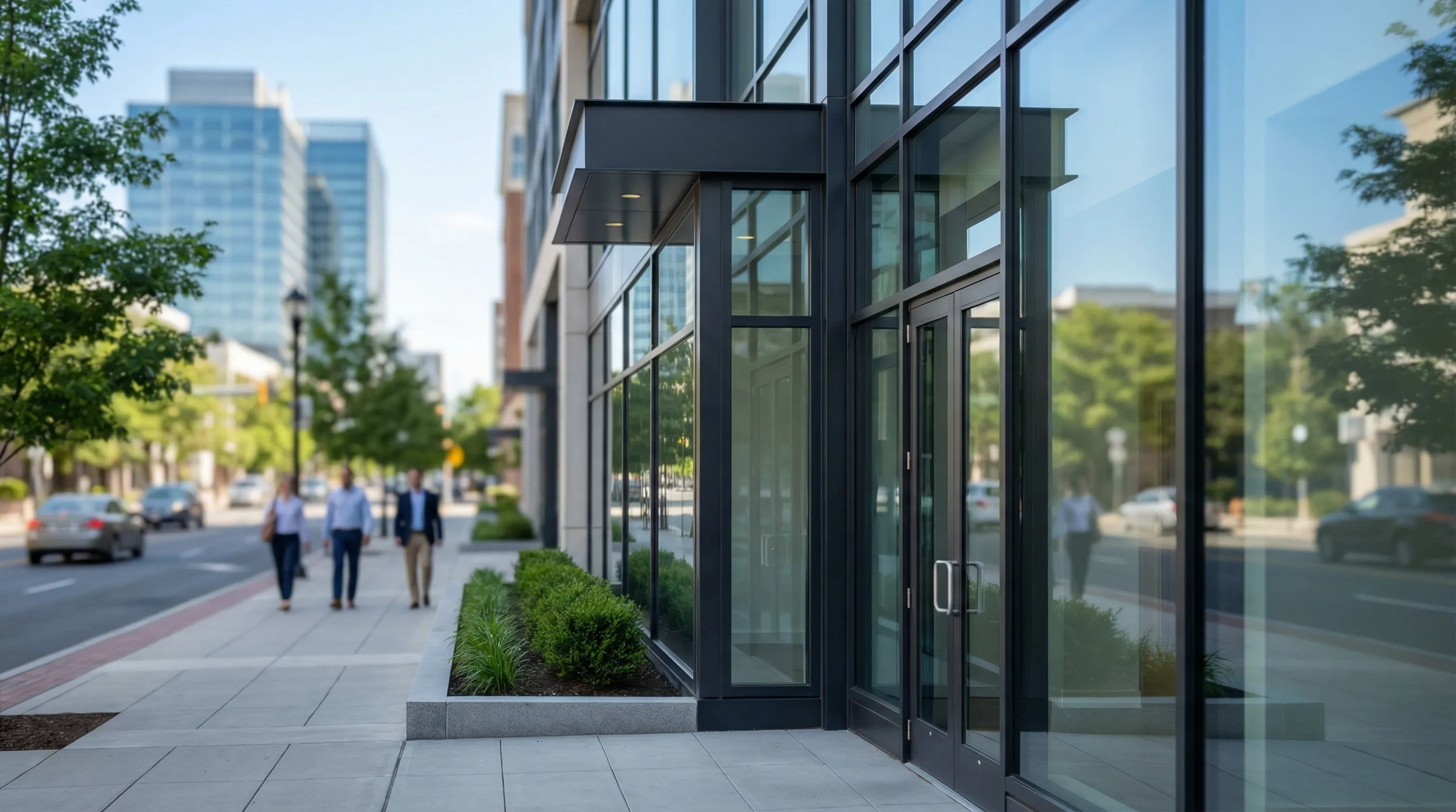 Dentist consulting with a patient about cosmetic dental treatment in a modern Stamford, CT practice
