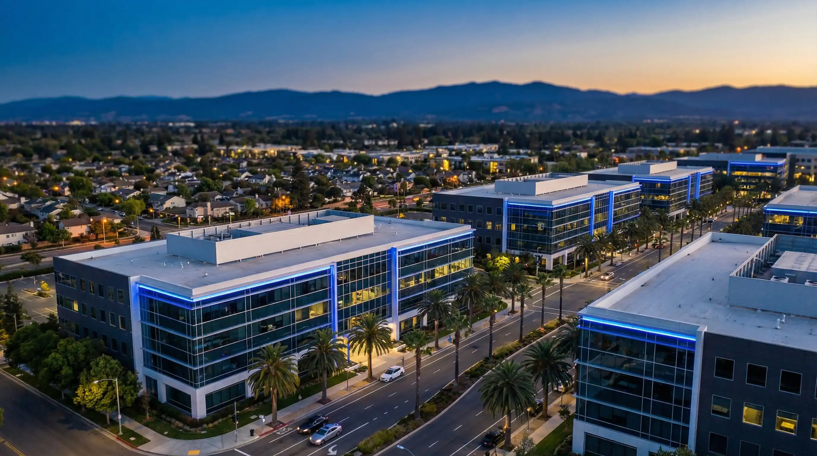 Modern dental office interior in Santa Clara, CA, with dentist examining patient in a professional clinical setting