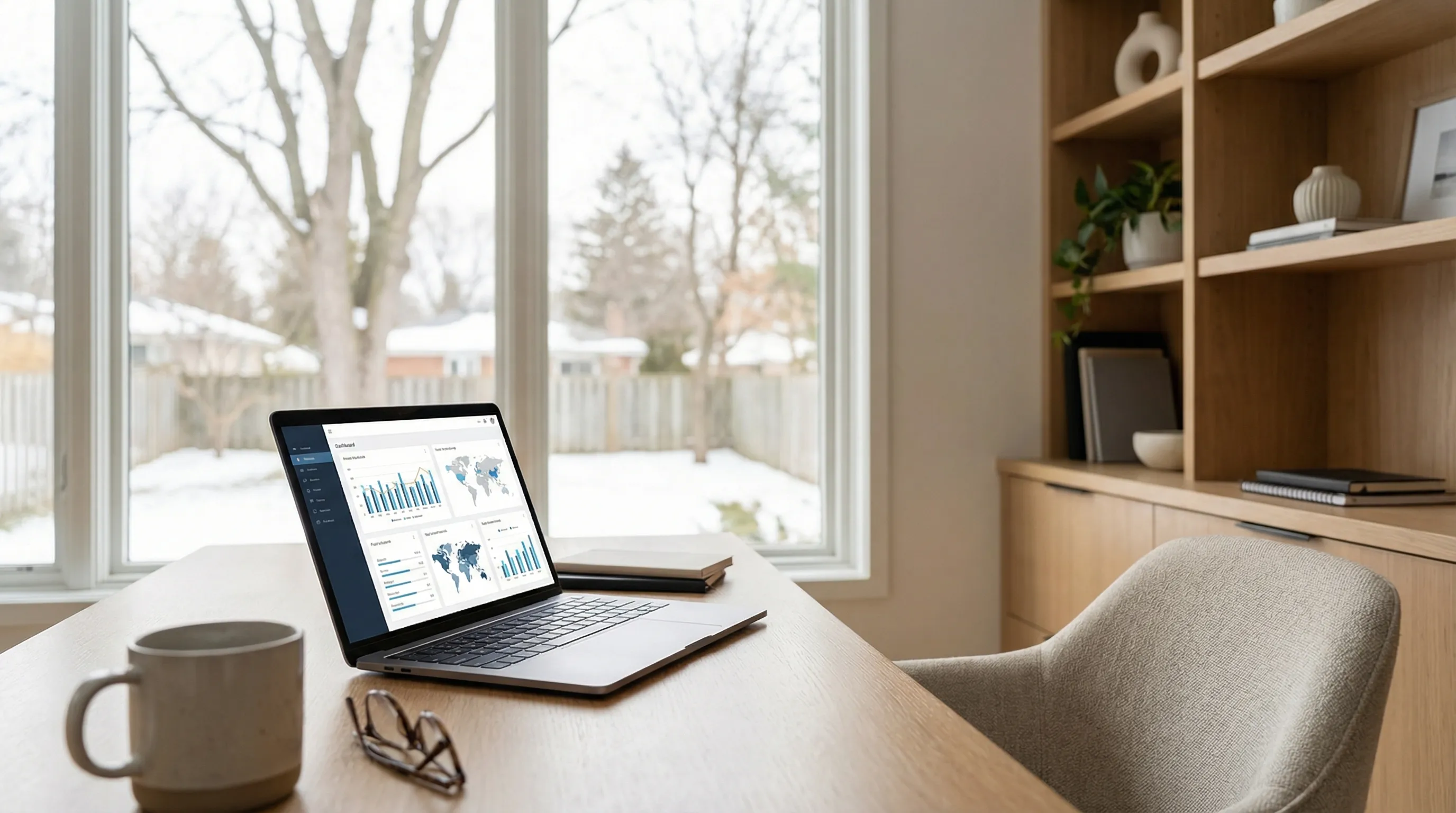 Real estate agent shaking hands with a couple on the front porch of a Rochester, MN suburban home for sale in spring