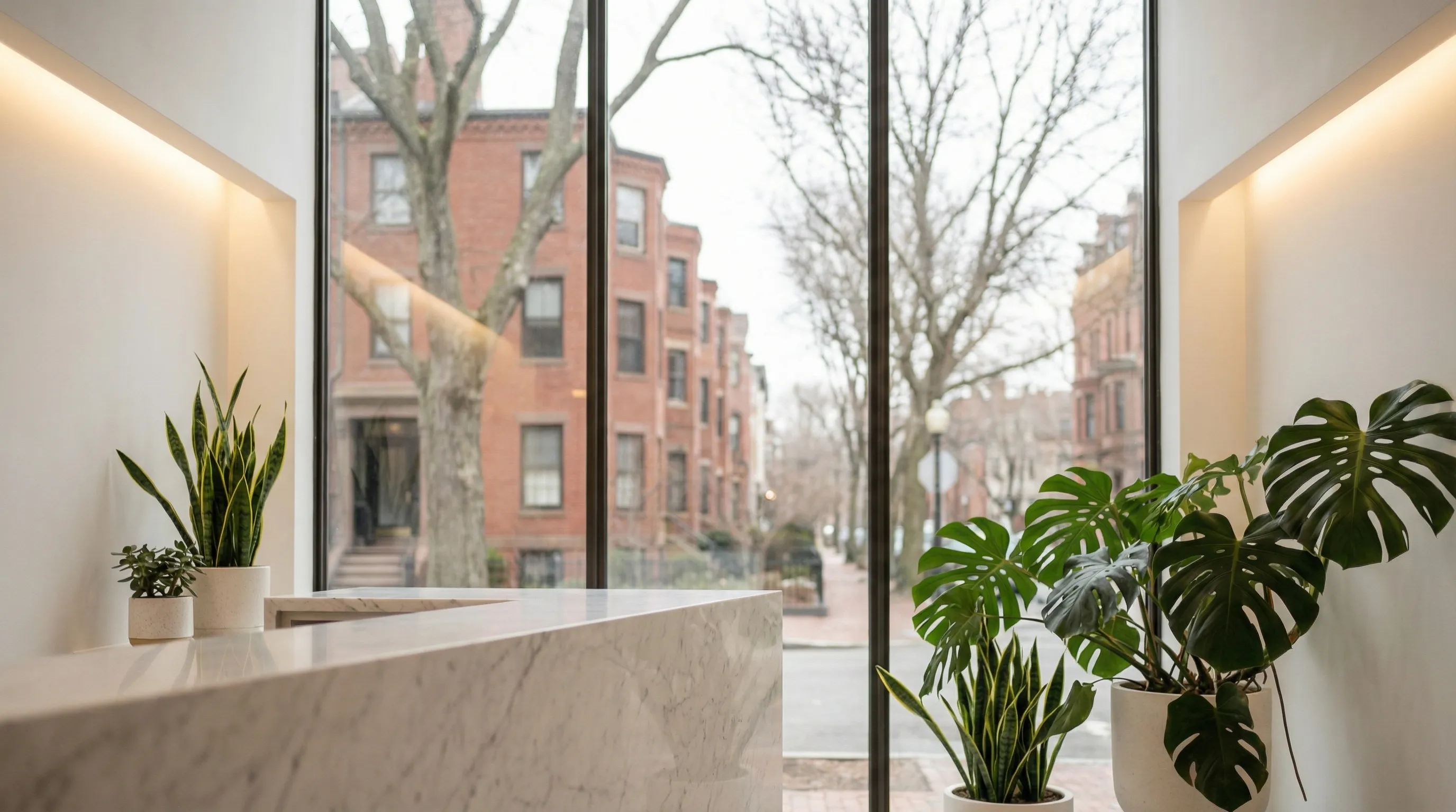 Modern MedSpa treatment room interior in Cambridge, MA with clean aesthetic and professional setting