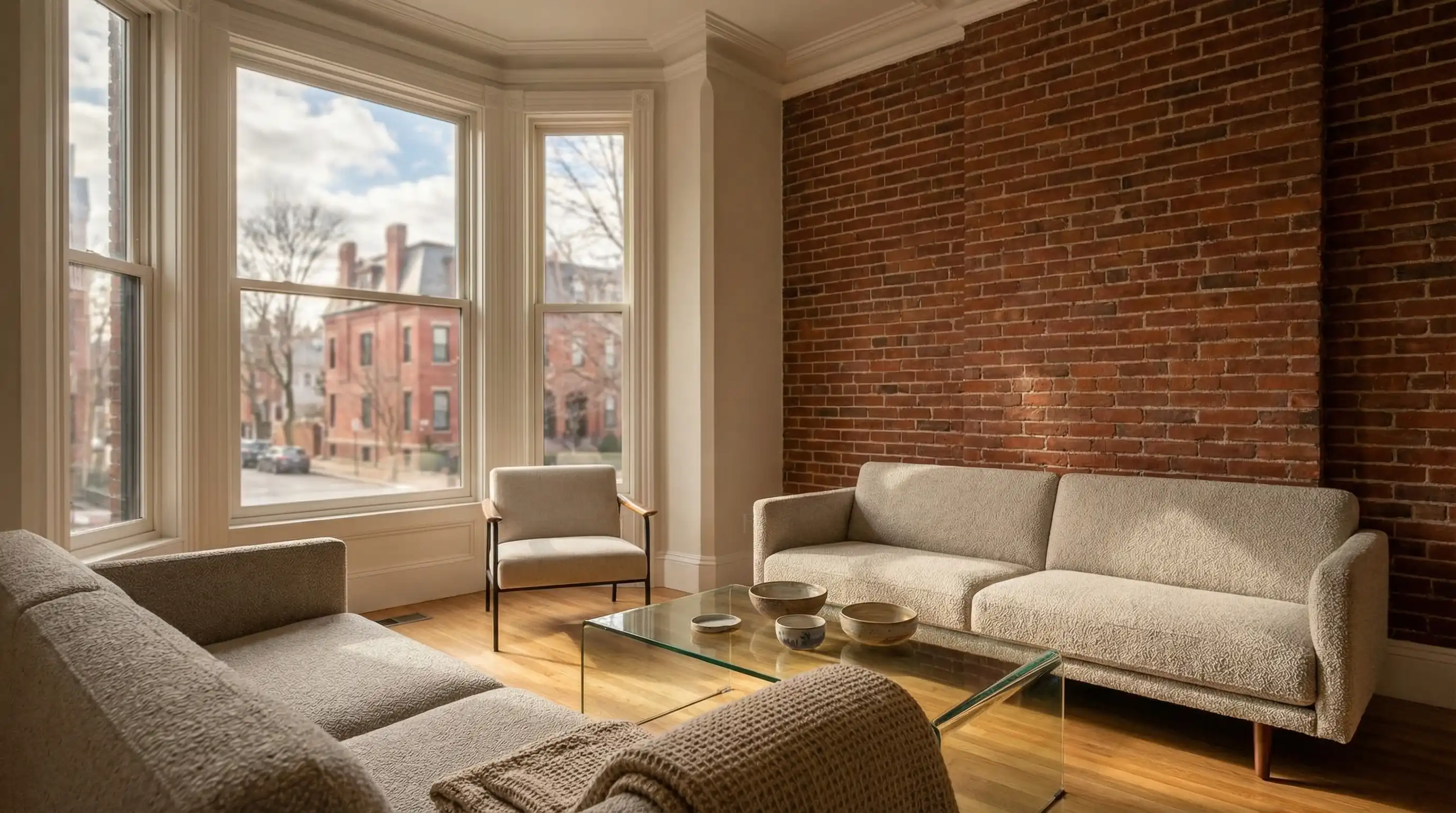 Professional real estate agent reviewing Cambridge MA property listings in a modern office overlooking Kendall Square
