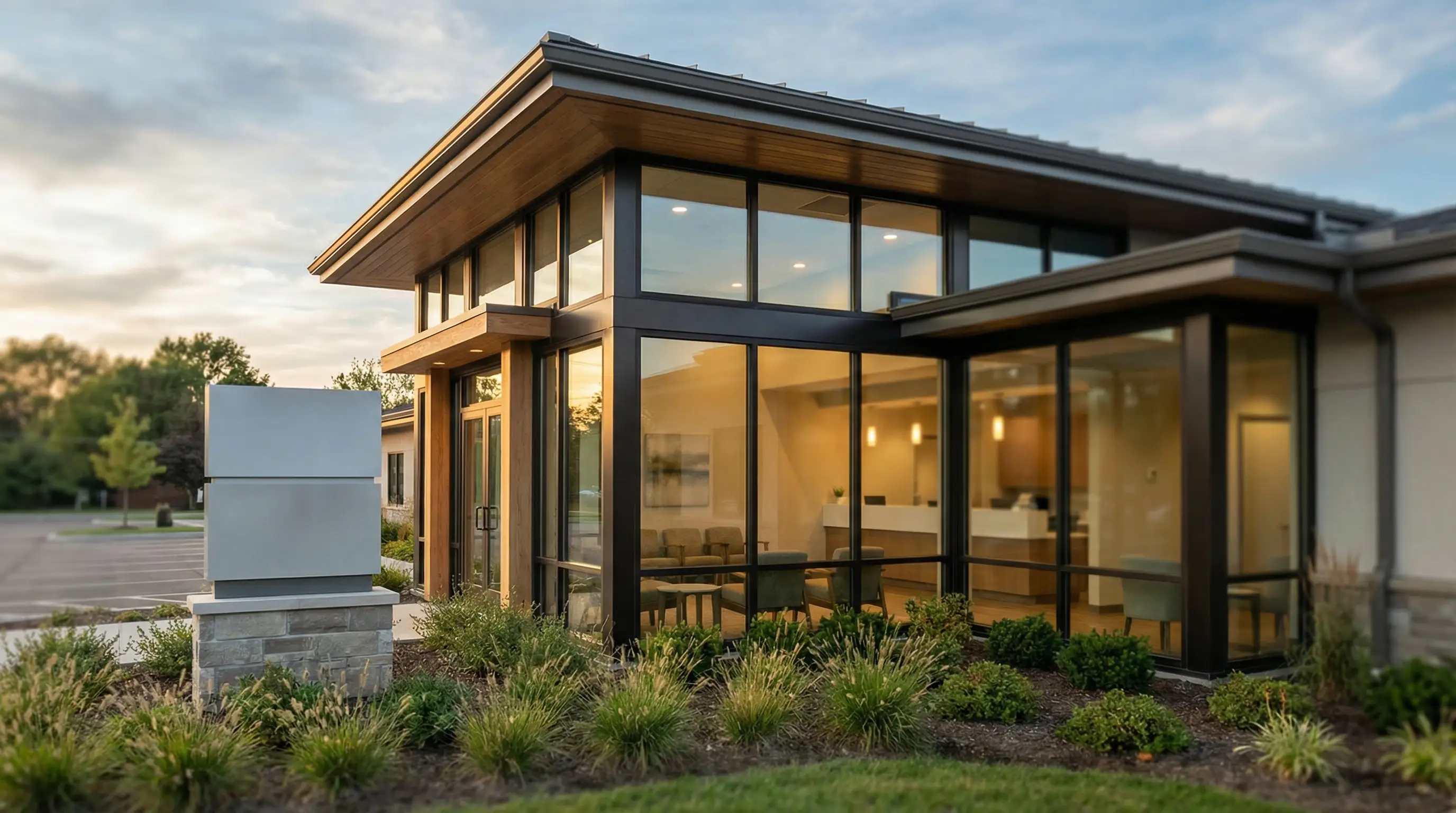 Dentist providing dental care to patient in modern Evansville, IN dental office