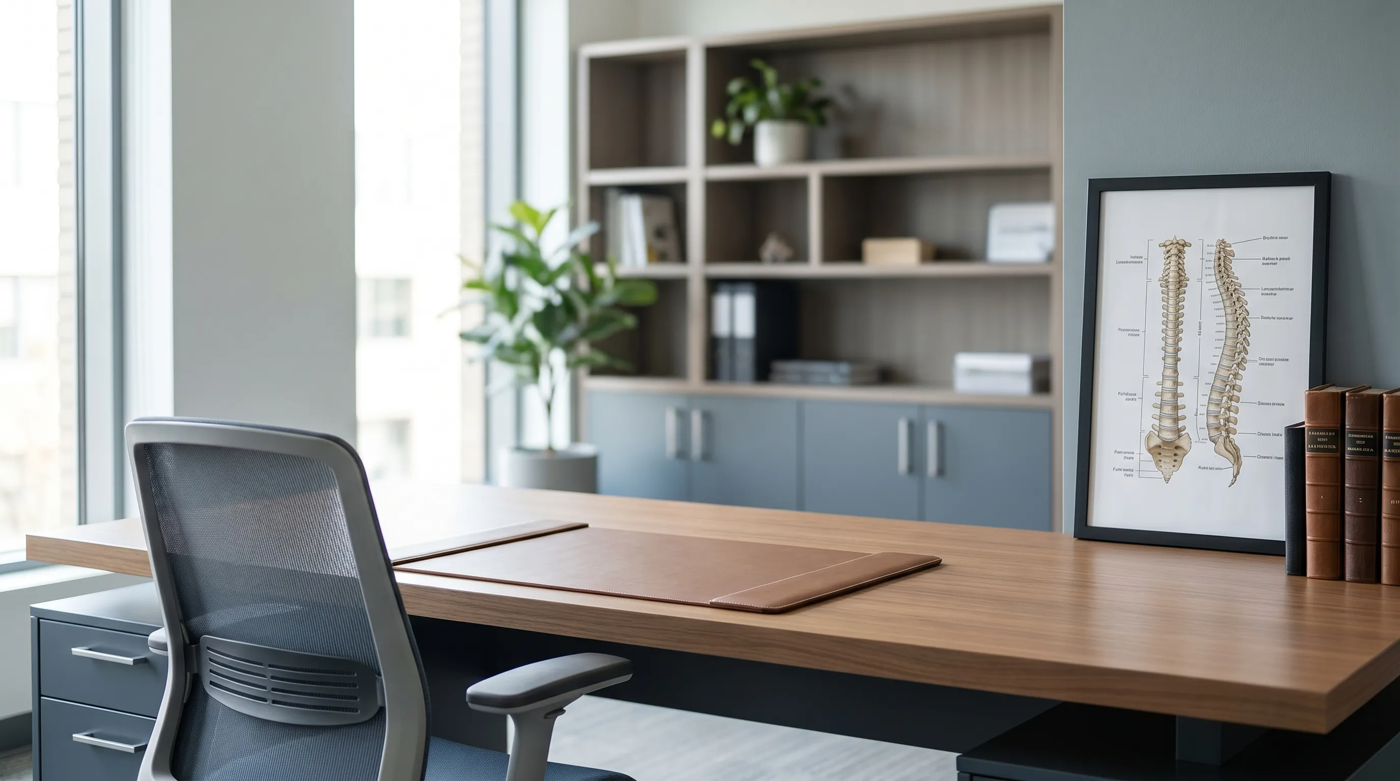Professional attorney consulting with a client in a modern Peoria, IL law office conference room