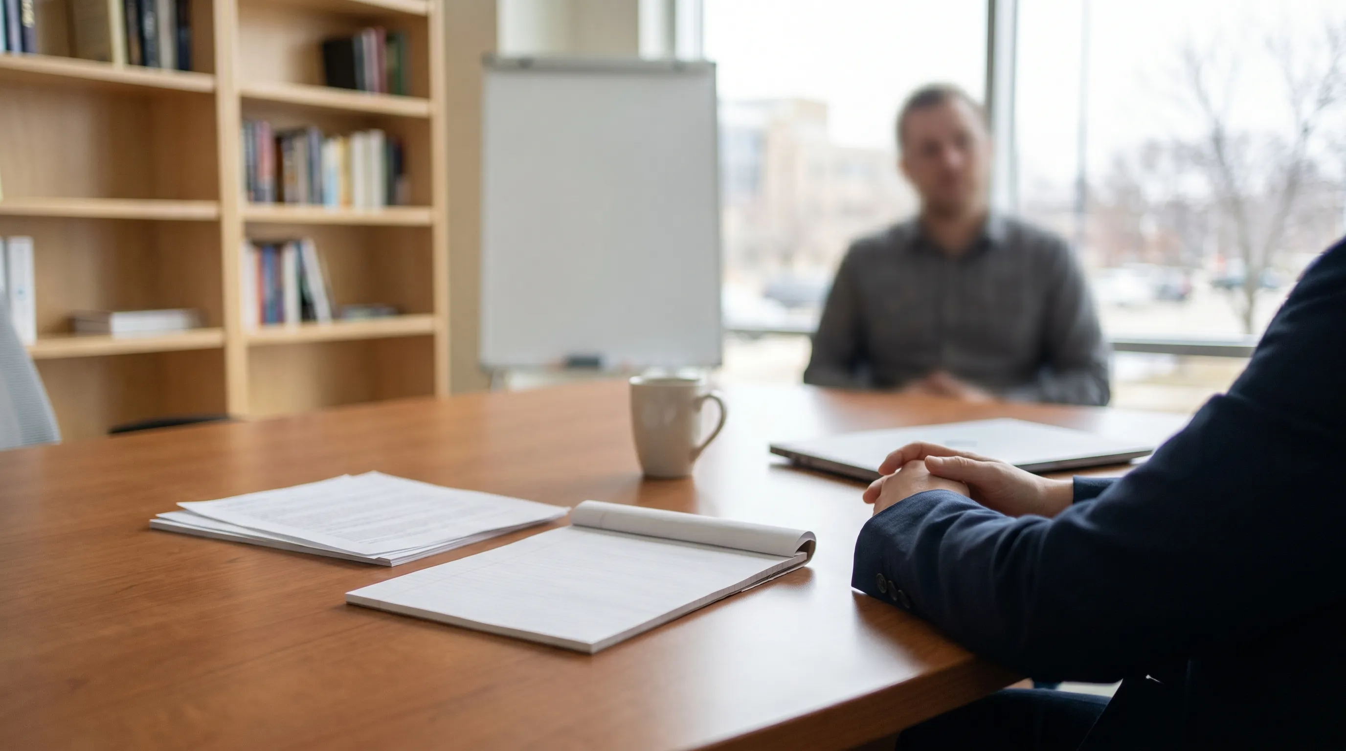 Personal injury attorney consulting with client in a Green Bay, WI law office