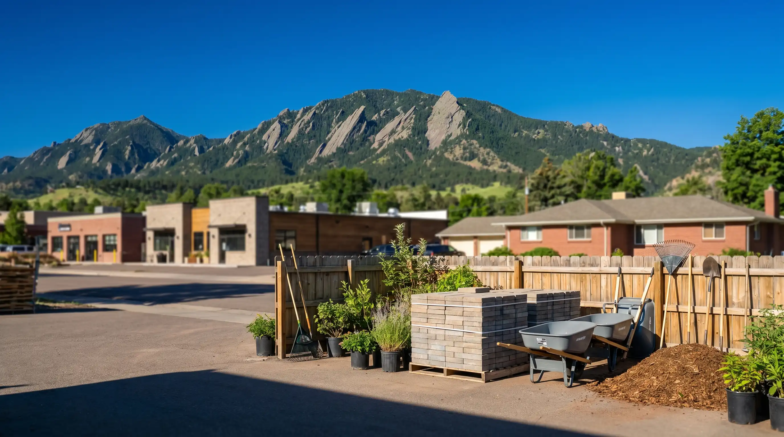 Professional xeriscape installation with native plants and river rock in Boulder, CO residential front yard