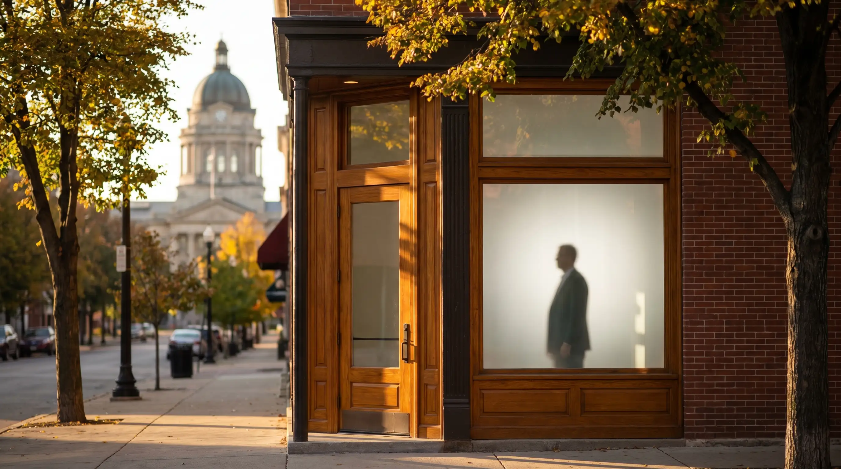 Professional attorney in consultation with a client in a Davenport, IA law office